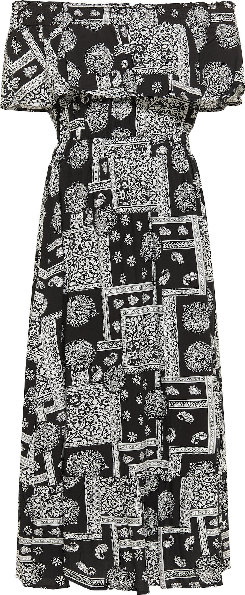 IZIA Šaty černá / offwhite