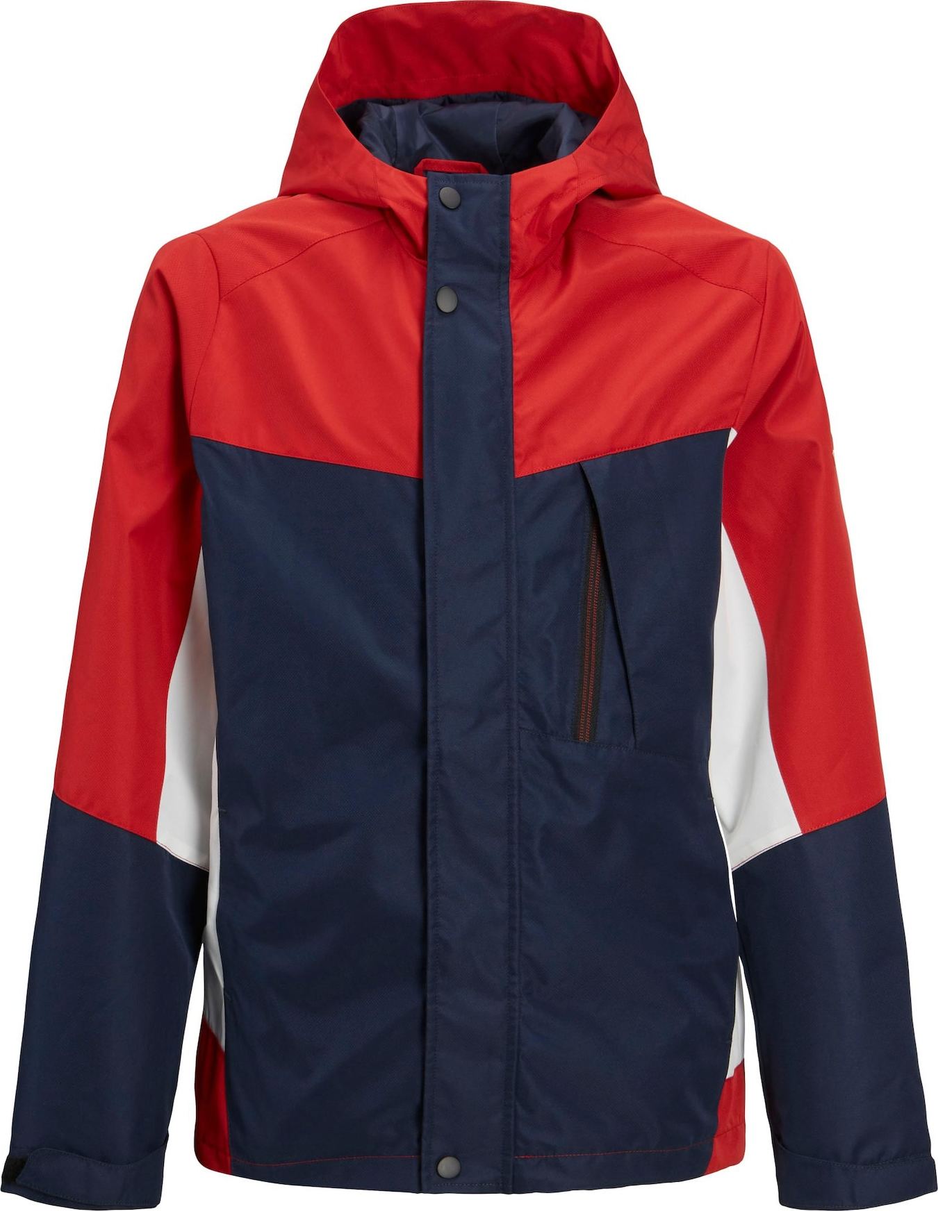 Jack & Jones Junior Funkční bunda 'Logan' námořnická modř / červená / bílá