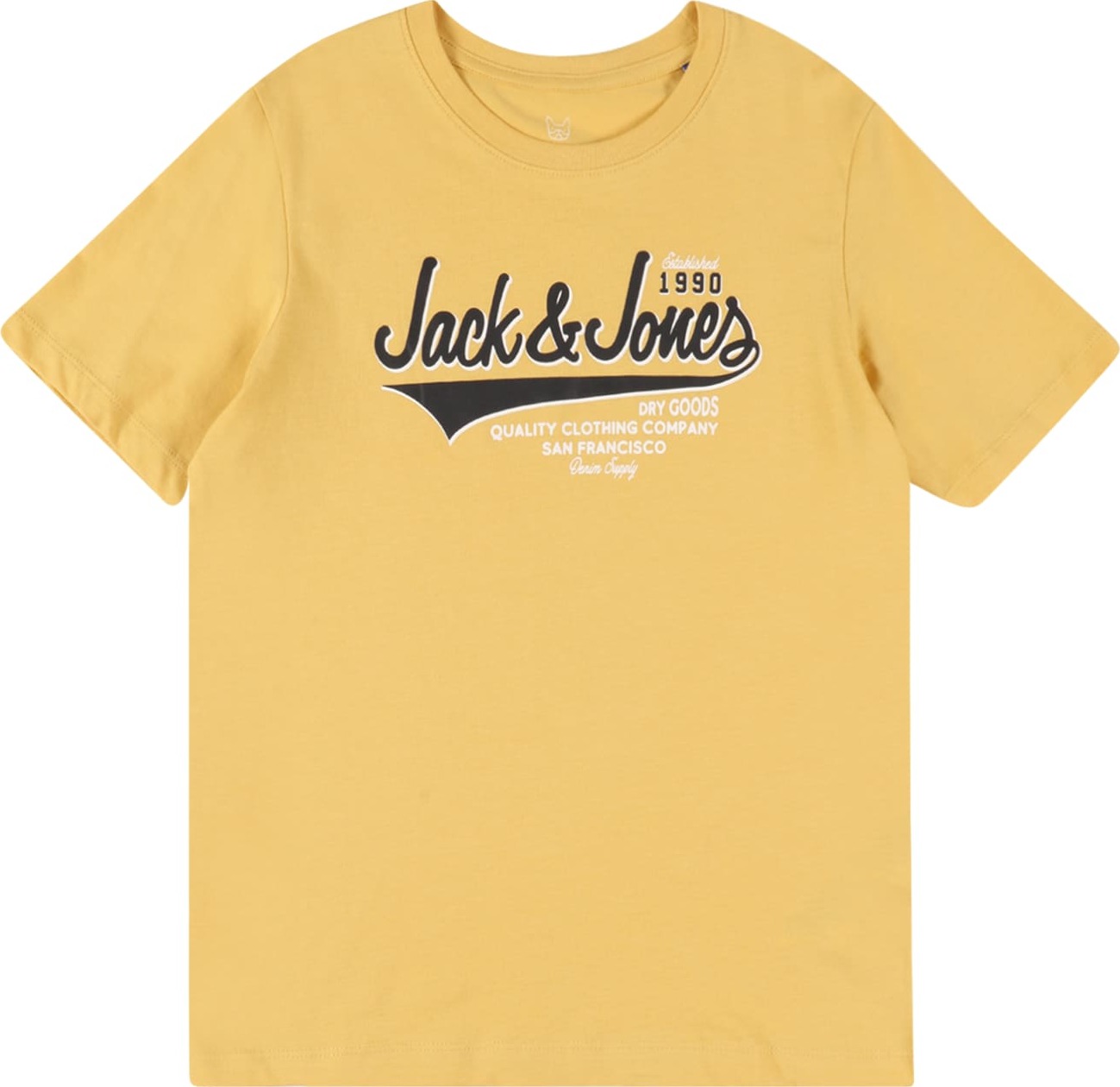 Jack & Jones Junior Tričko limone / černá / bílá
