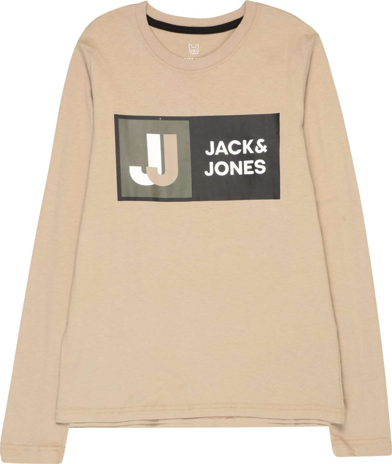 Jack & Jones Junior Tričko 'LOGAN' béžová / antracitová / khaki / bílá
