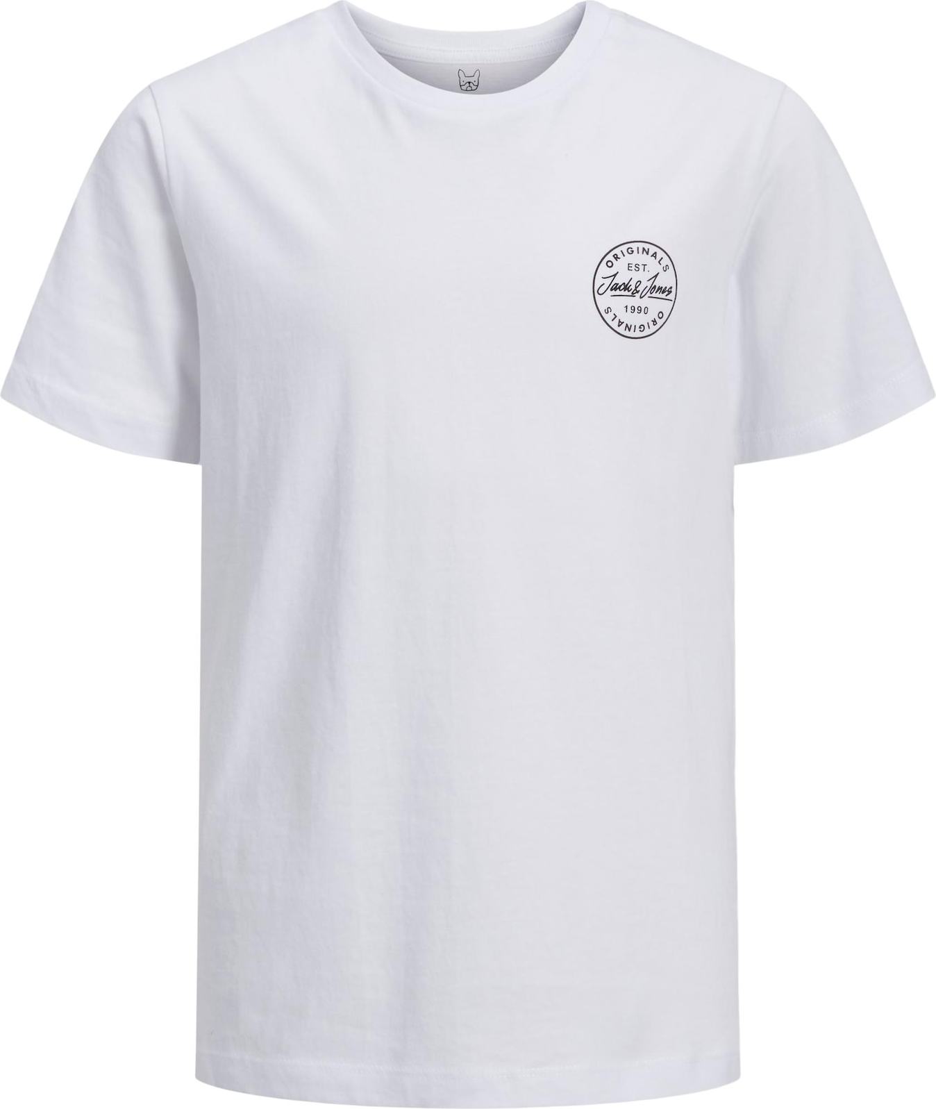 Jack & Jones Junior Tričko 'Shark' černá / bílá