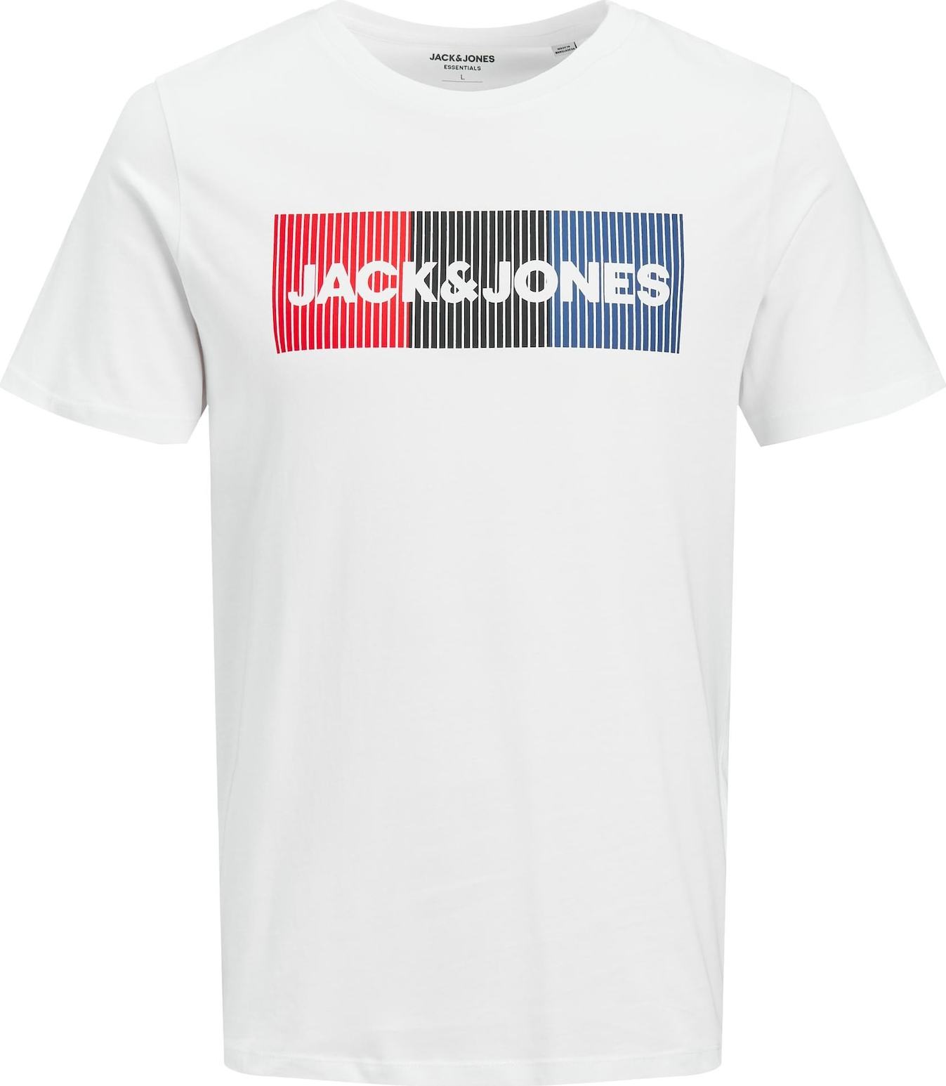 Jack & Jones Plus Tričko nebeská modř / červená / černá / offwhite