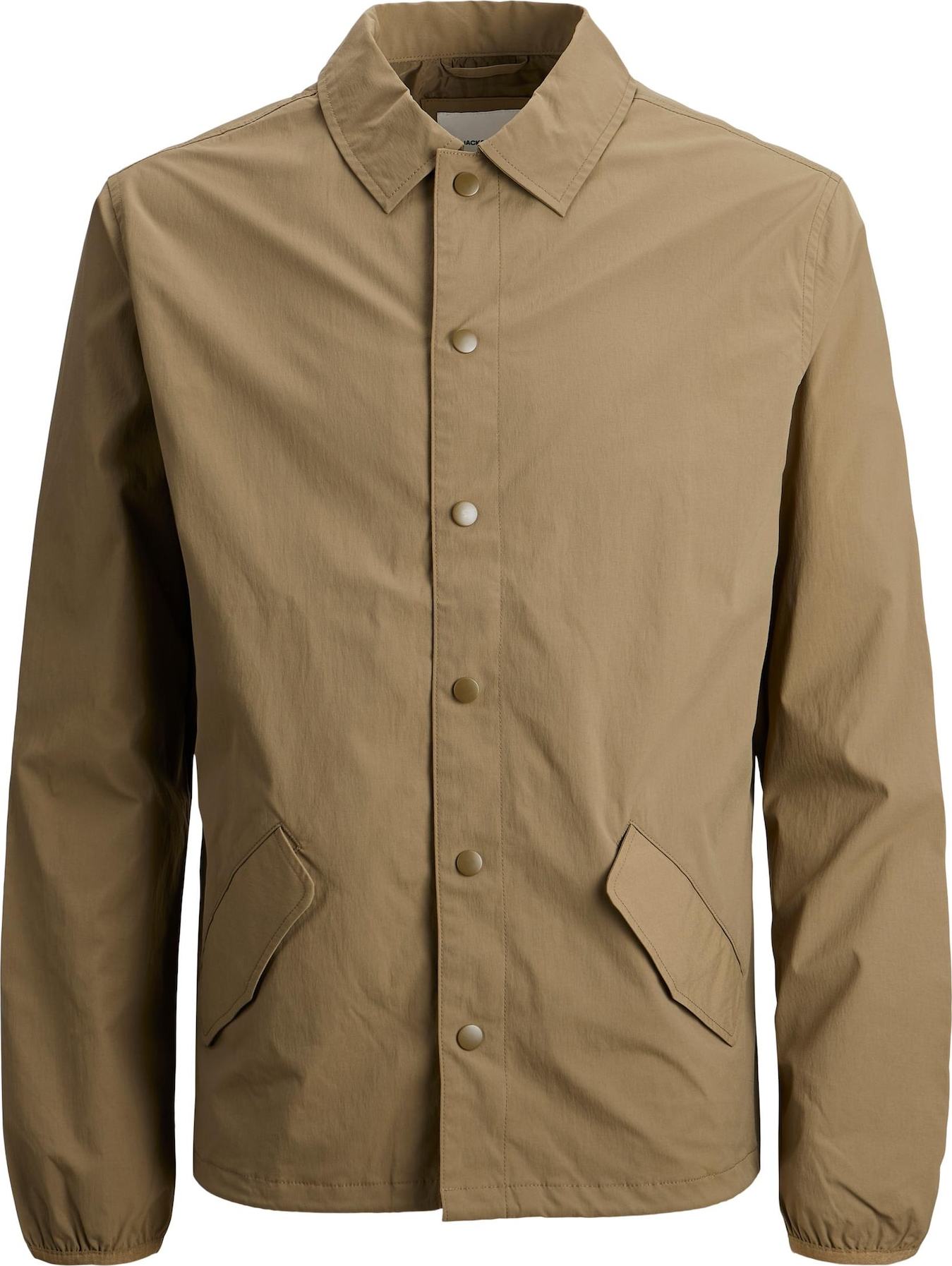 JACK & JONES Přechodná bunda brokátová / bílá