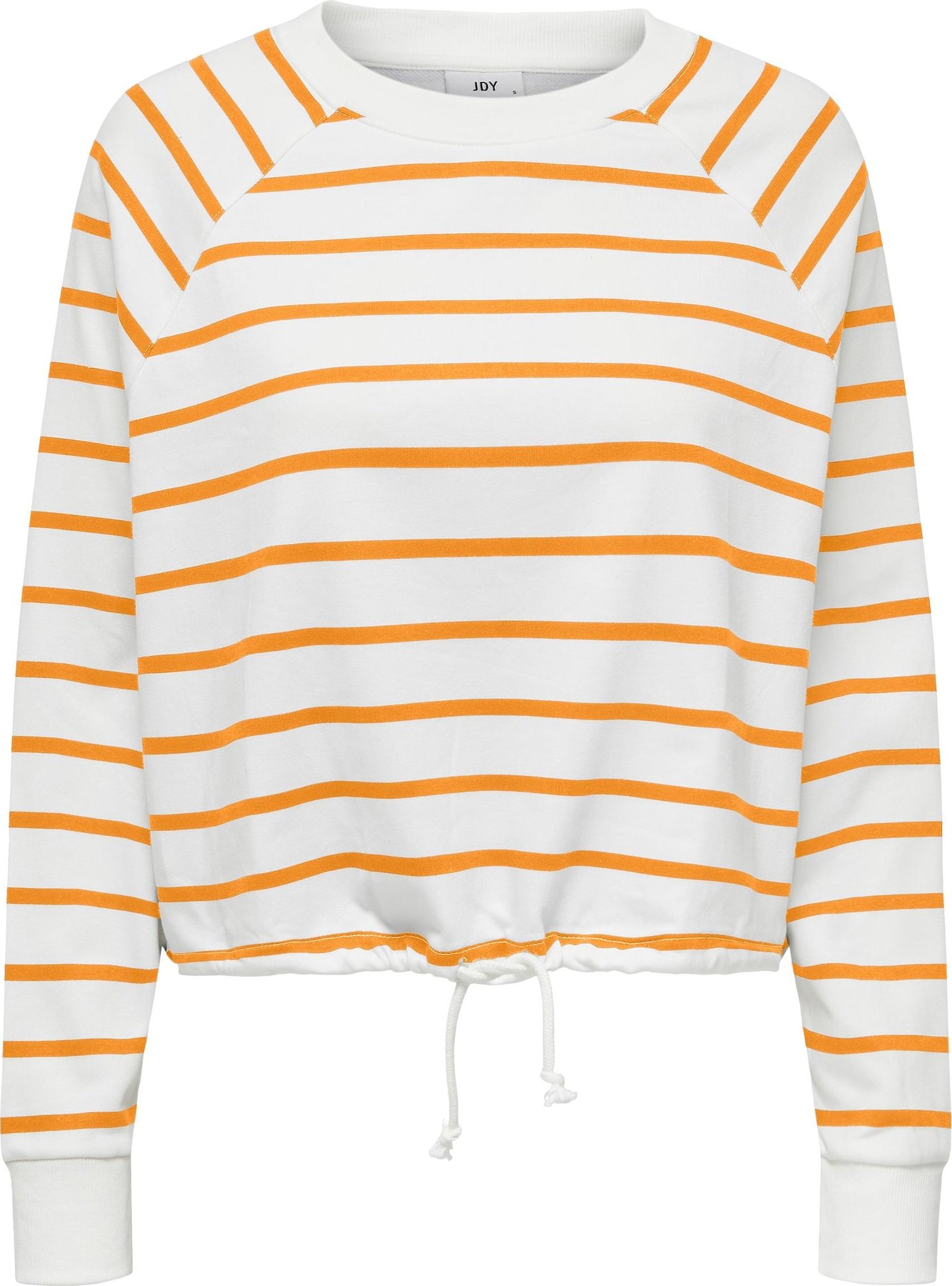 JDY Mikina 'IVY' jasně oranžová / bílá