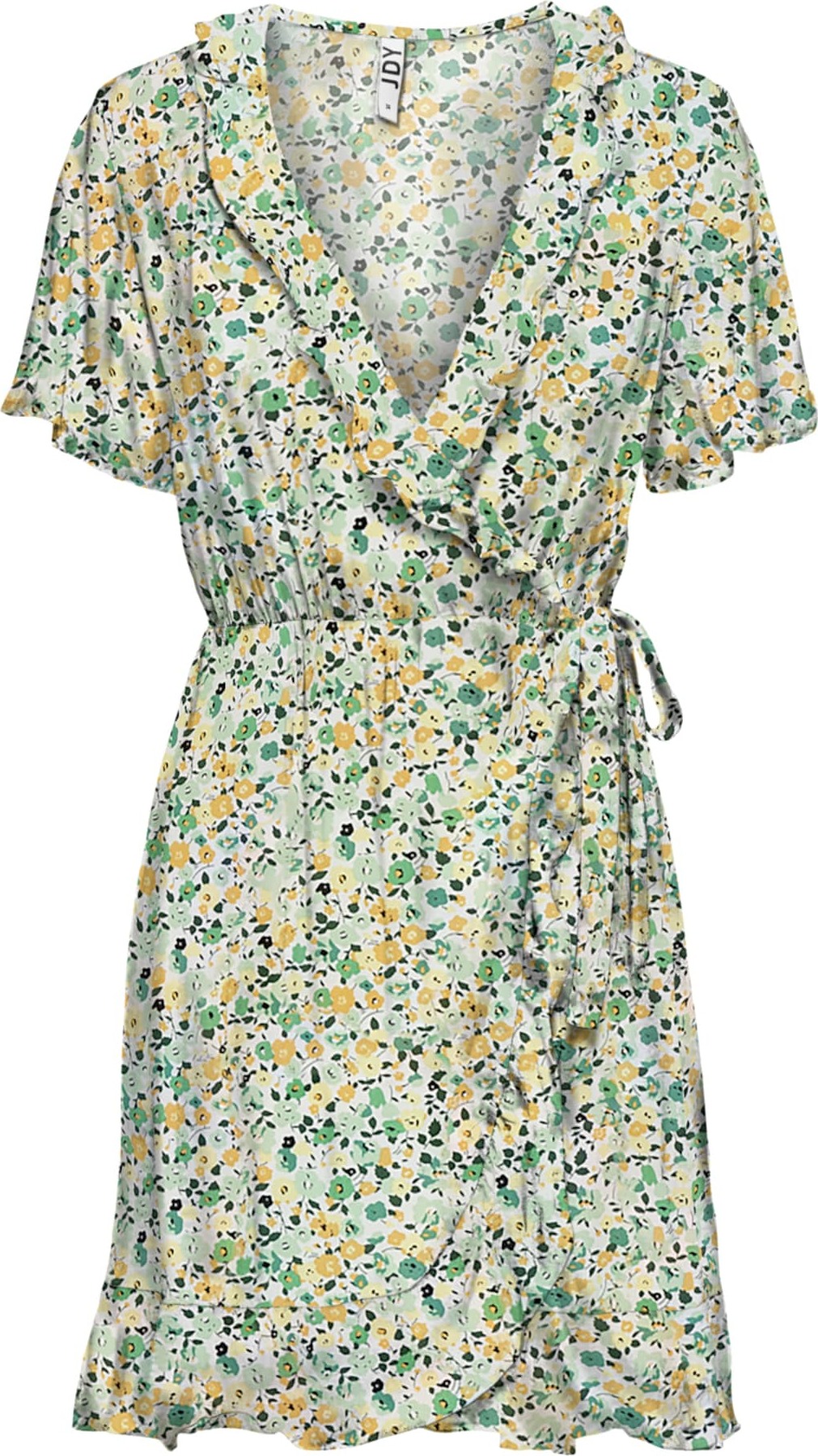 JDY Šaty 'Starr' pastelově zelená / světle zelená / oranžová / černá / bílá