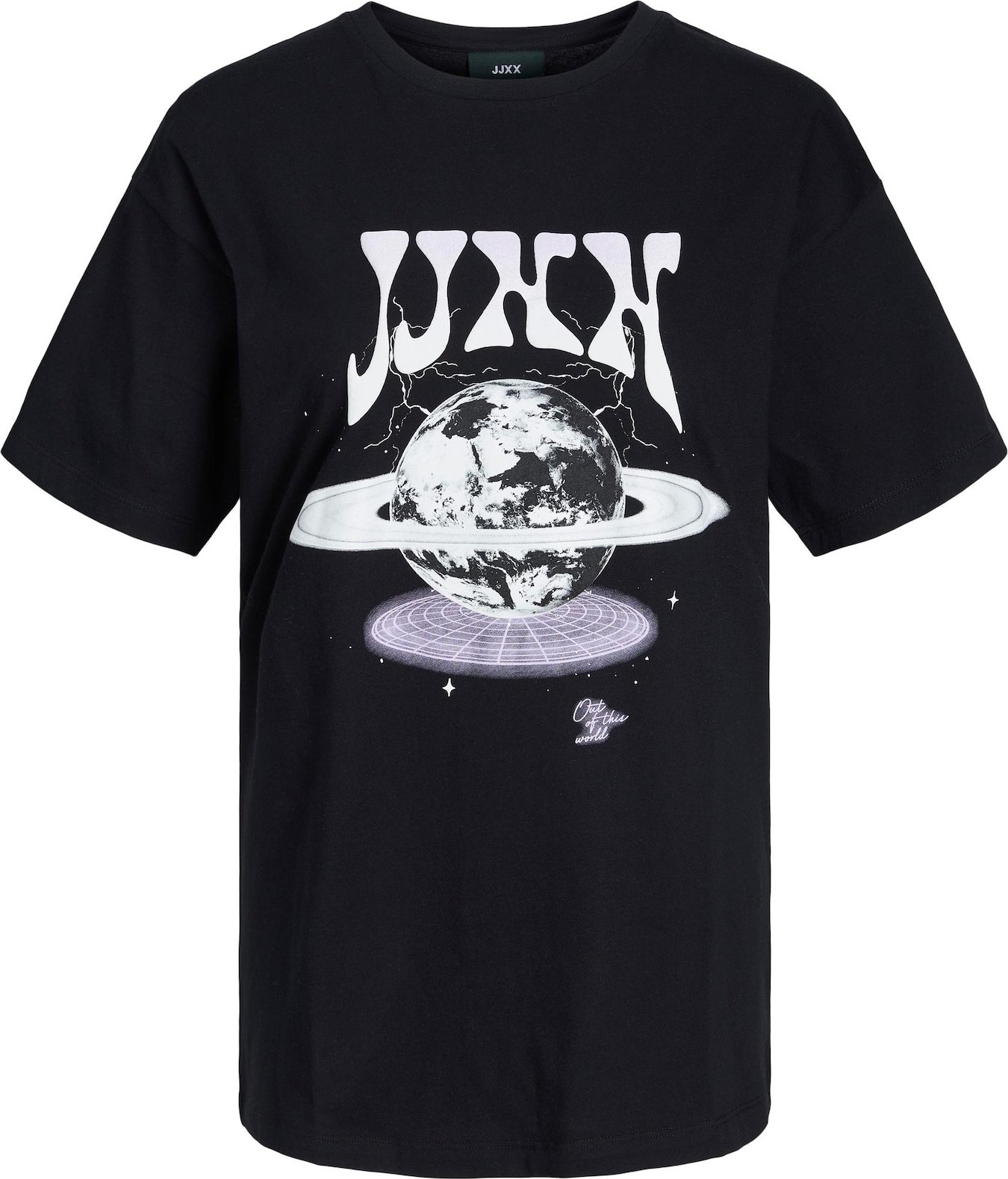 JJXX Tričko 'Astral' šedá / černá / bílá