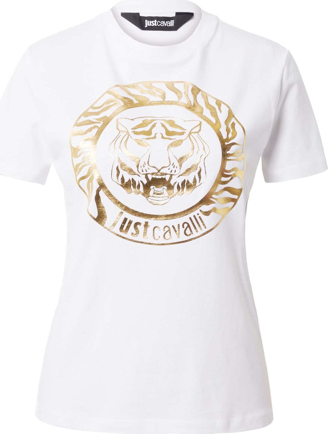 Just Cavalli Tričko zlatá / offwhite