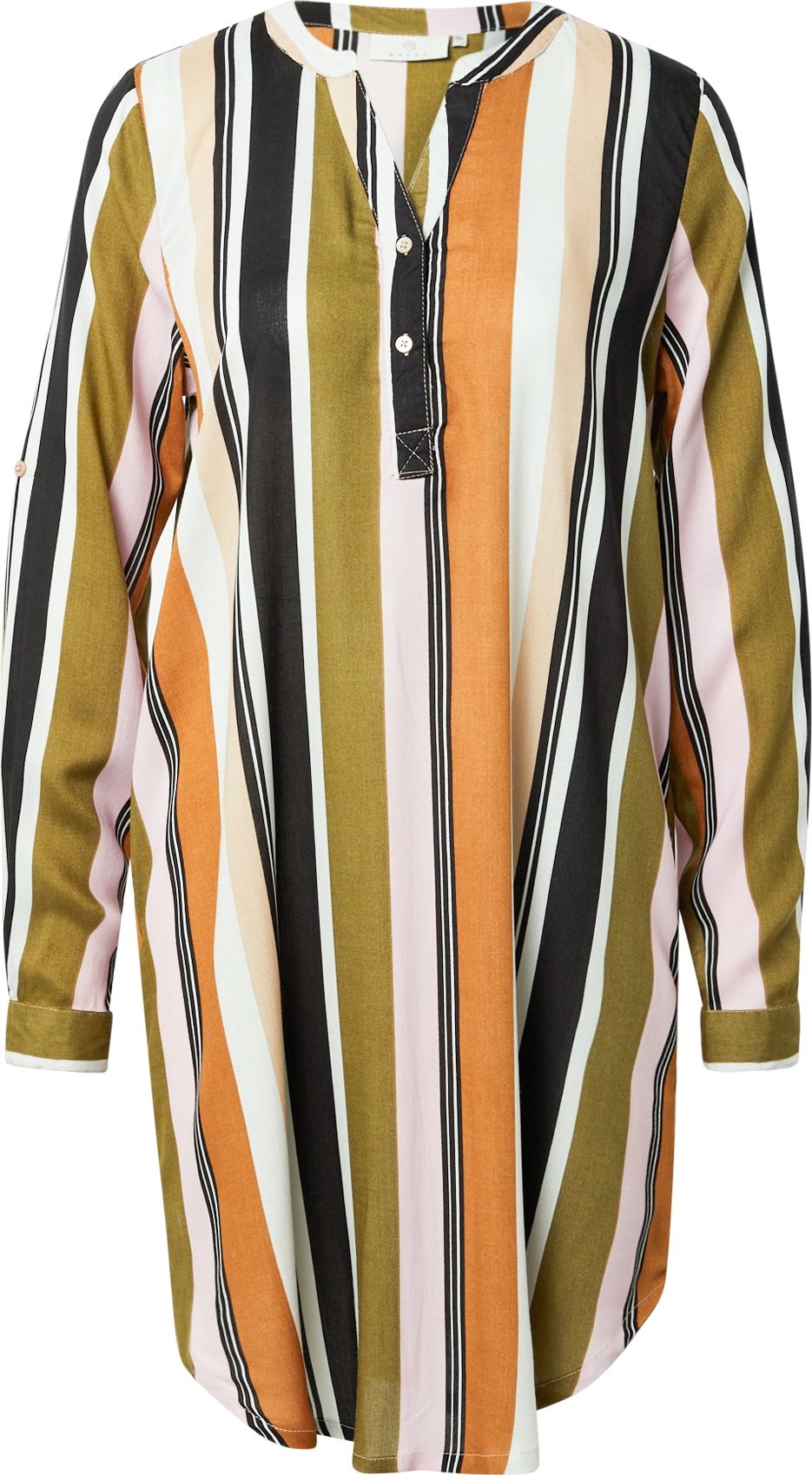 Kaffe Košilové šaty 'Marana' marine modrá / světle zelená / oranžová / bílá