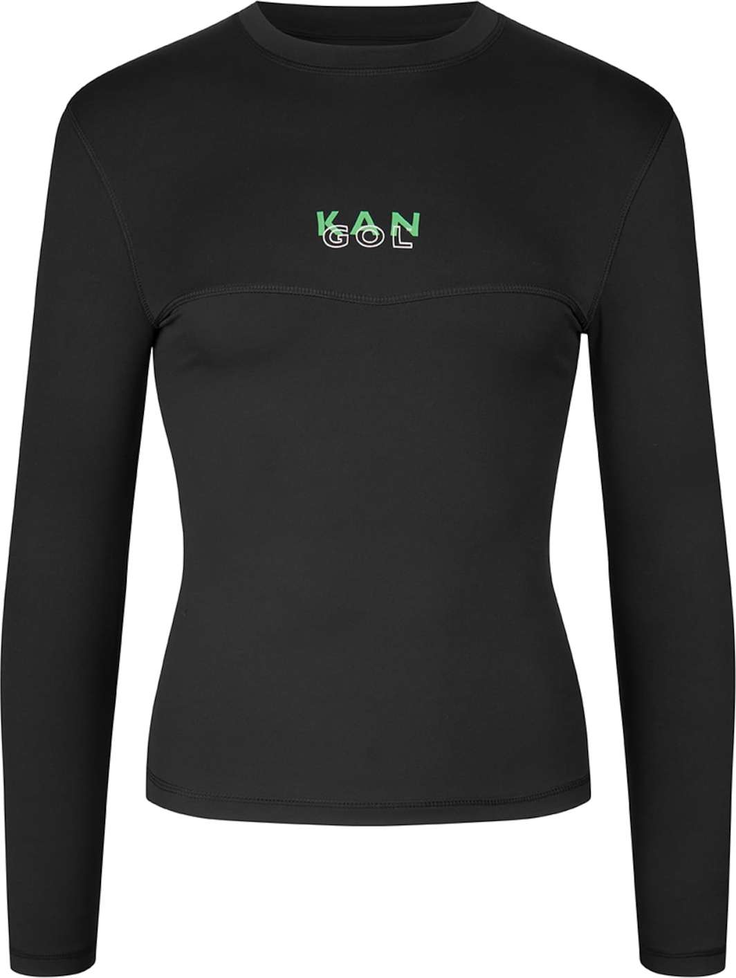 KANGOL Tričko 'Ava' limetková / černá / bílá