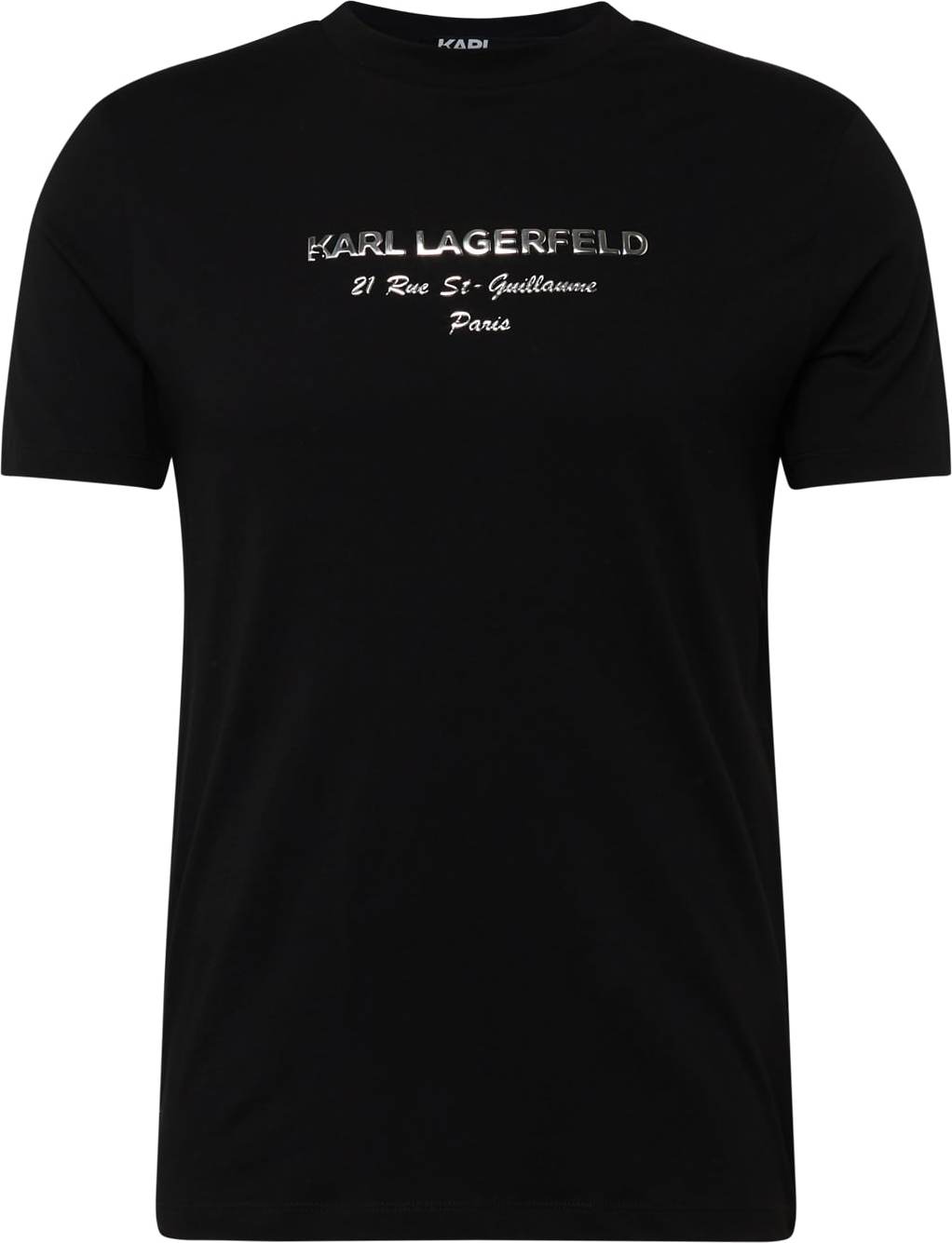 Karl Lagerfeld Tričko černá / stříbrná