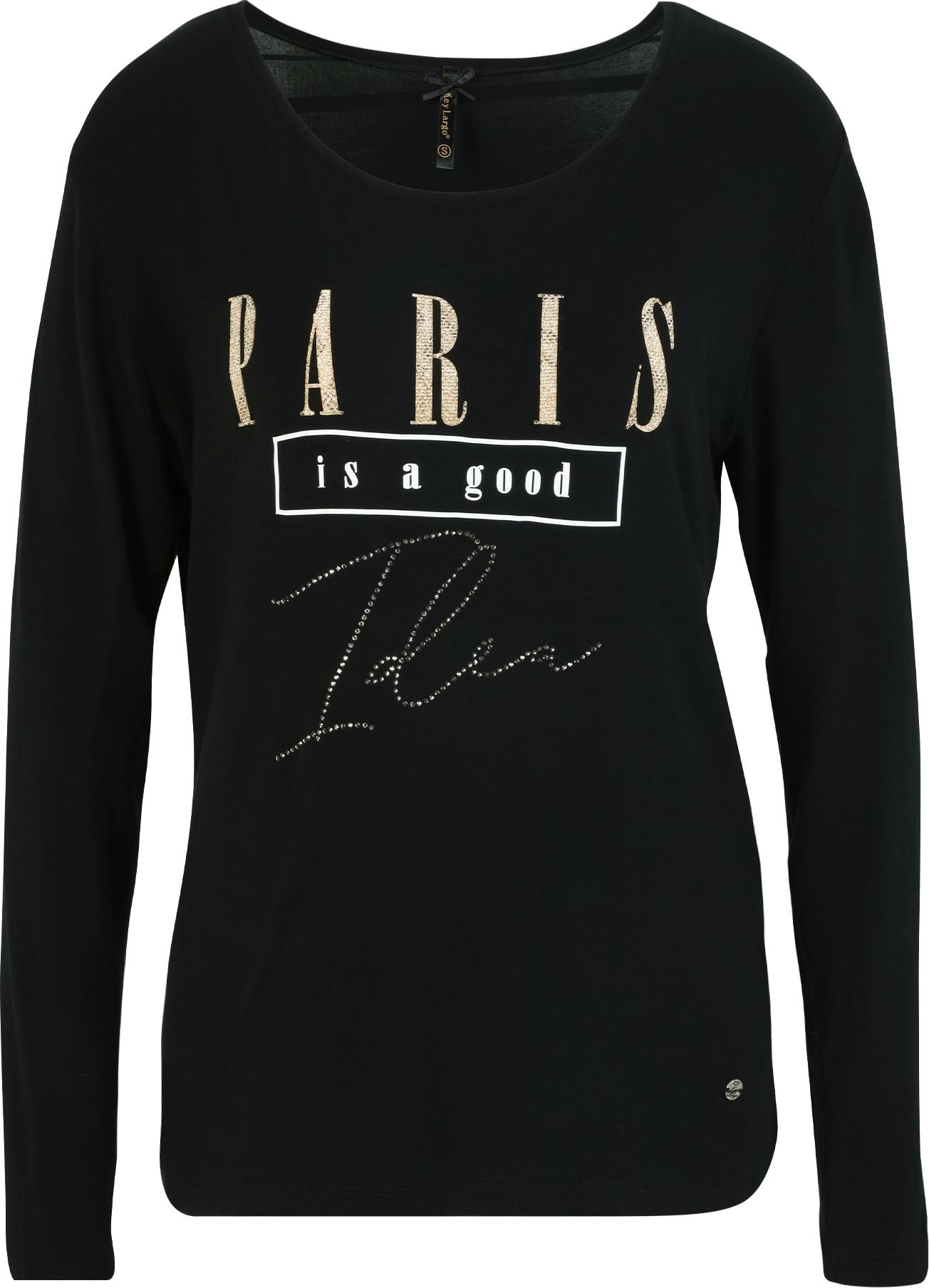 Key Largo Tričko 'IDEA' zlatá / černá / stříbrná / bílá