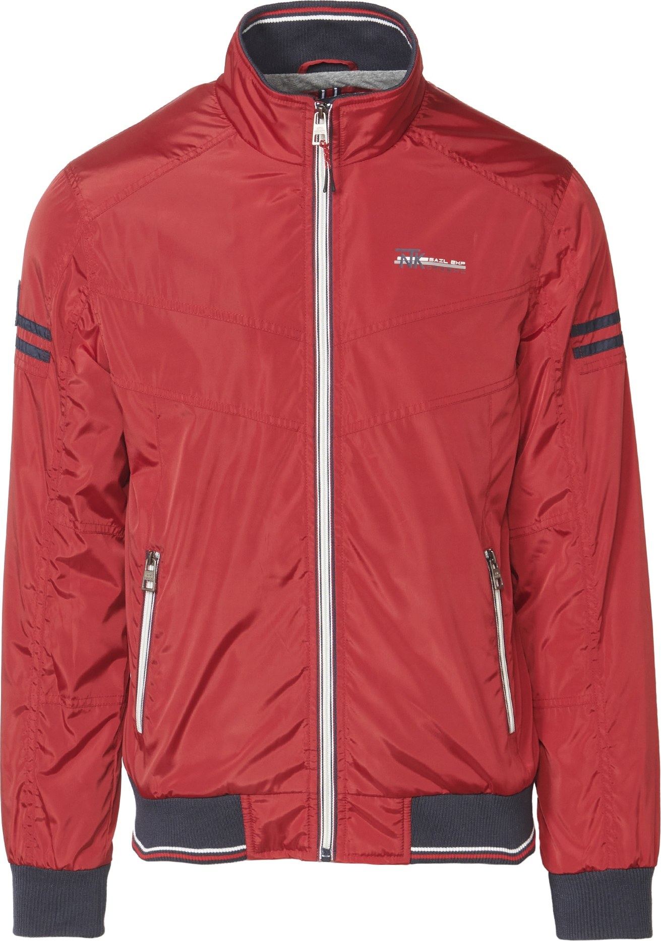 KOROSHI Přechodná bunda námořnická modř / jasně červená / bílá