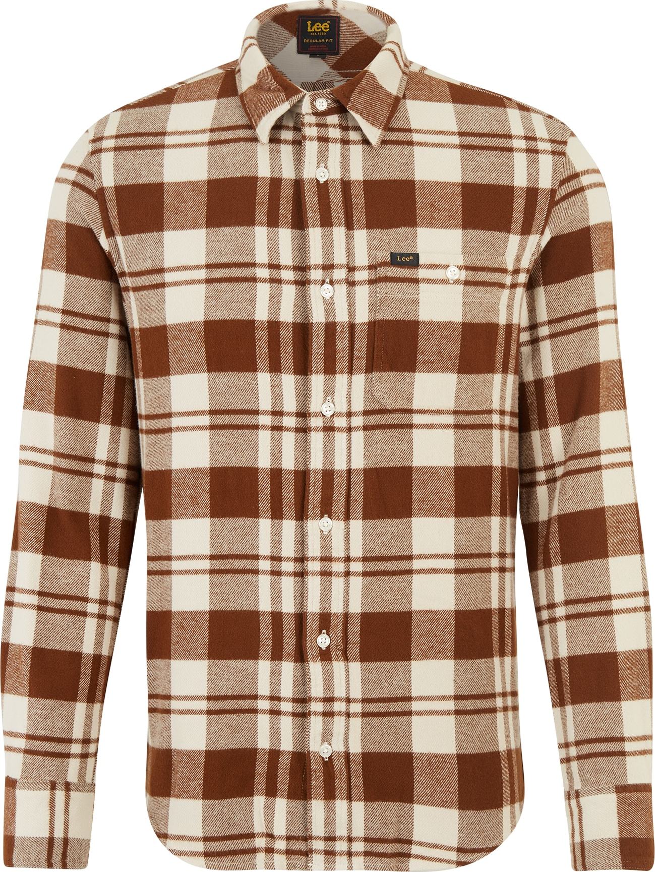 Lee Košile 'LEESURE' béžový melír / humrová / jasně oranžová