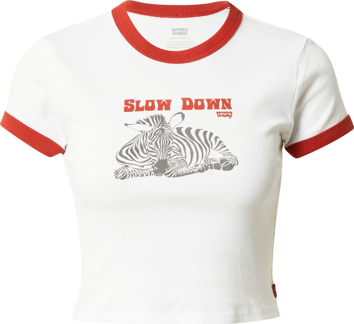 LEVI'S Tričko červená / barva vaječné skořápky