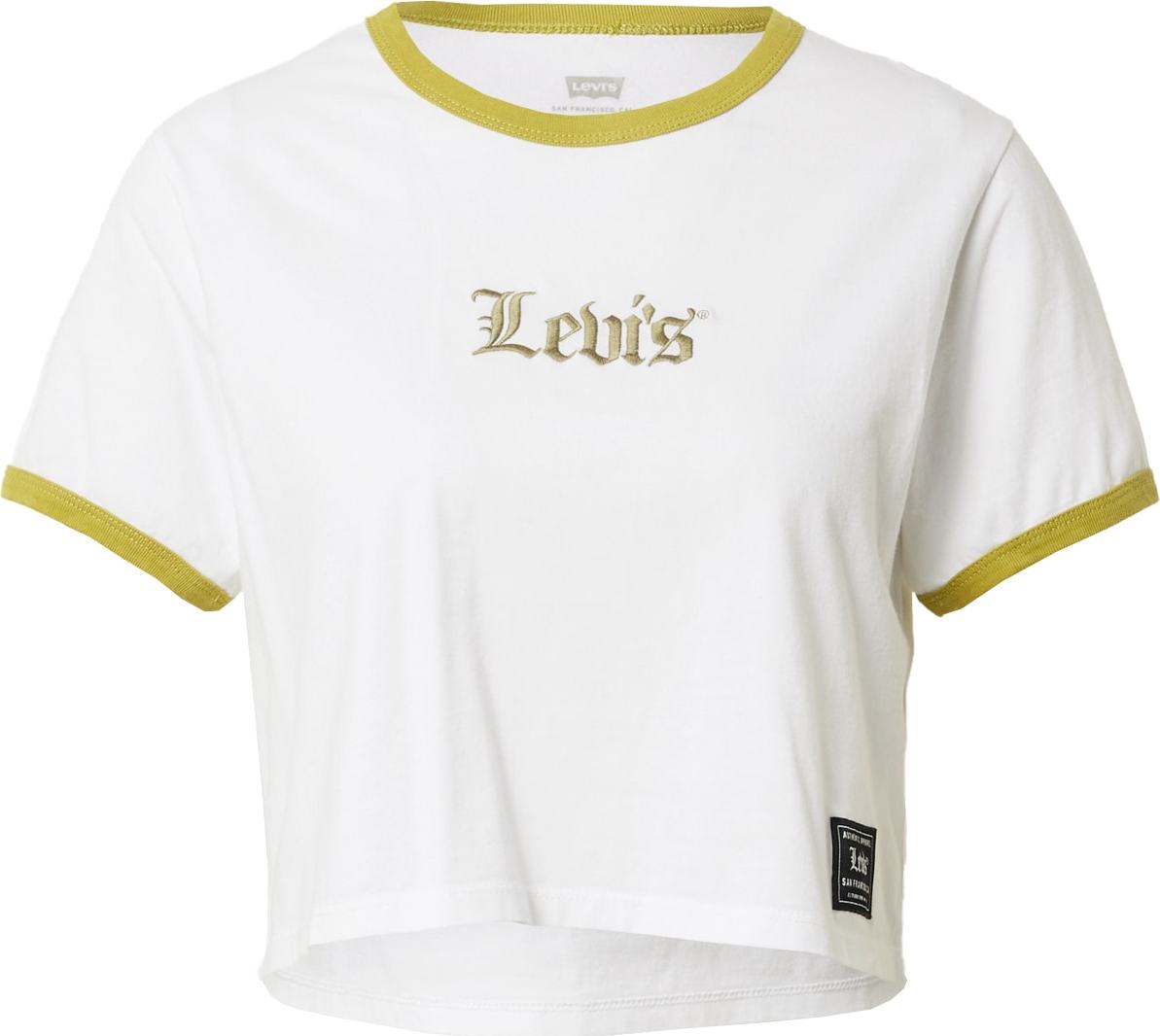 LEVI'S Tričko světle zelená / bílá