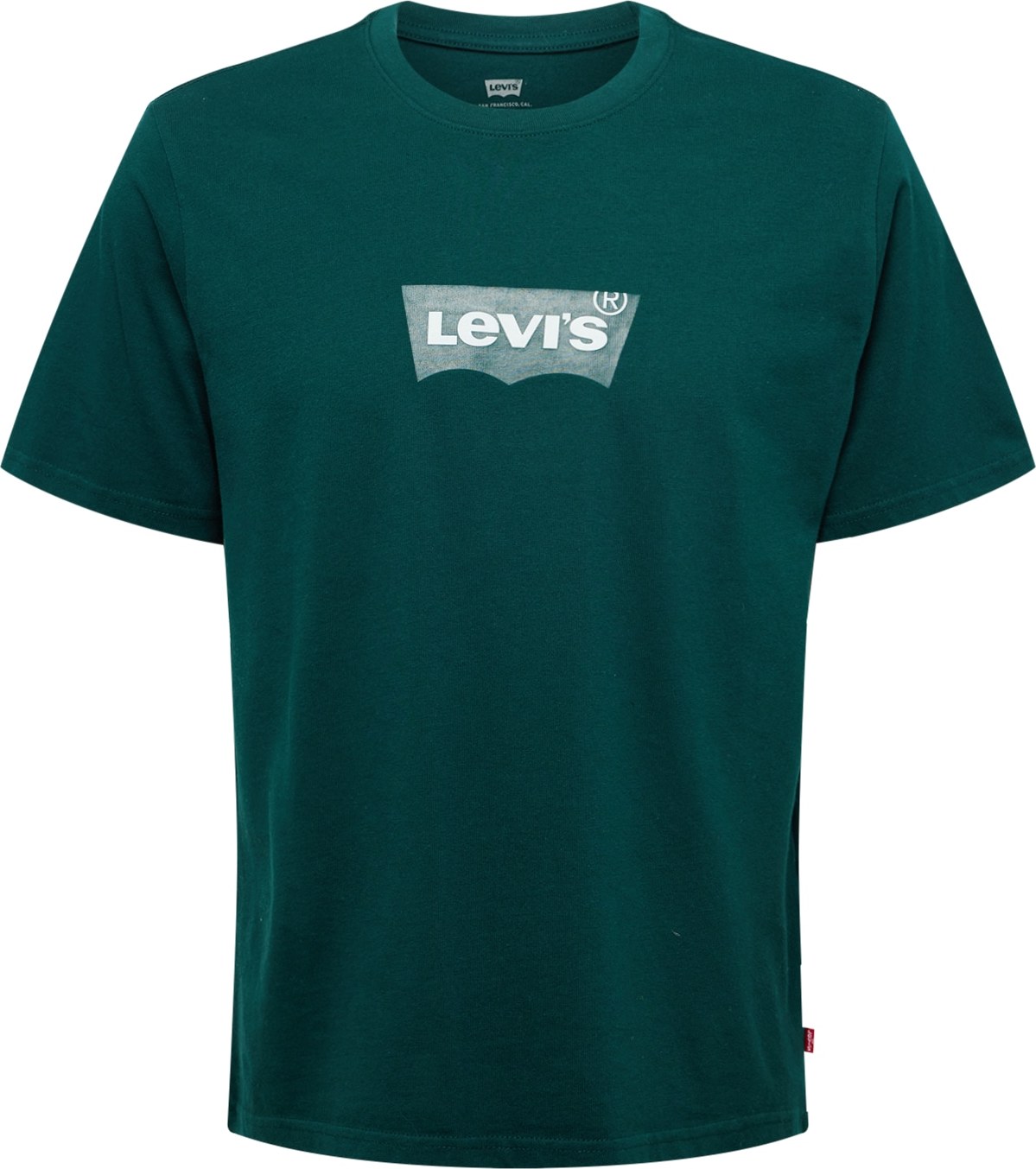 LEVI'S Tričko 'SS RELAXED FIT TEE MULTI-COLOR' smaragdová / zelený melír / červená / bílá
