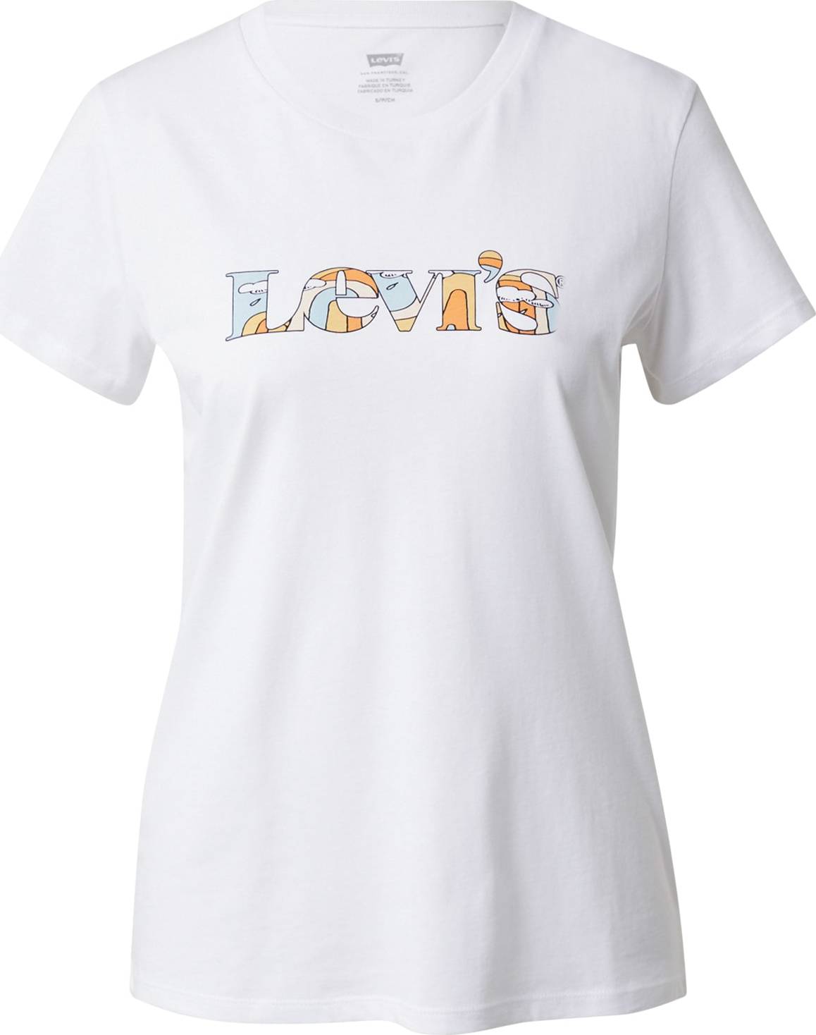 LEVI'S Tričko světlemodrá / oranžová / bílá