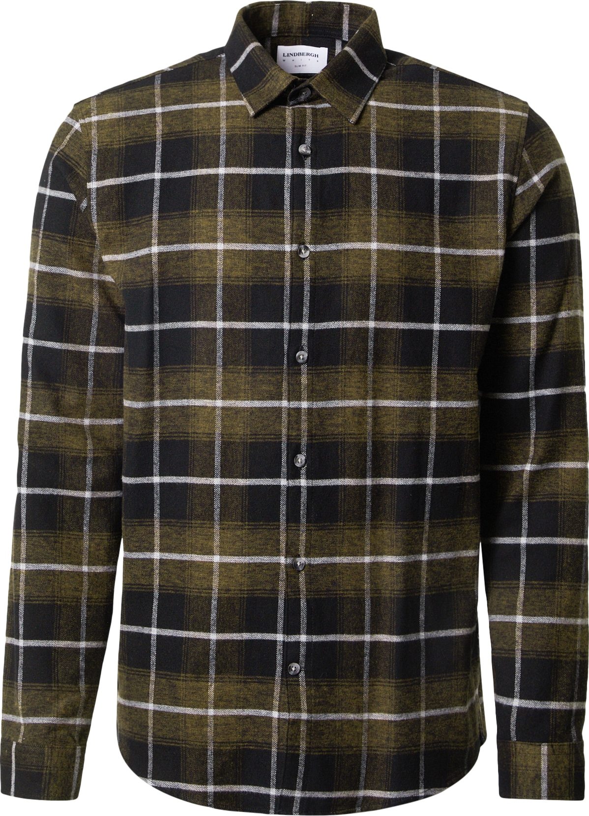Lindbergh Košile olivová / černá / bílá