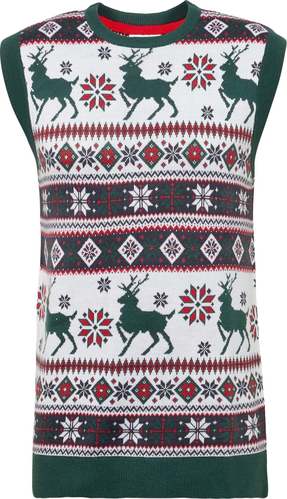 Lindbergh Svetr 'Christmas' zelená / červená / bílá