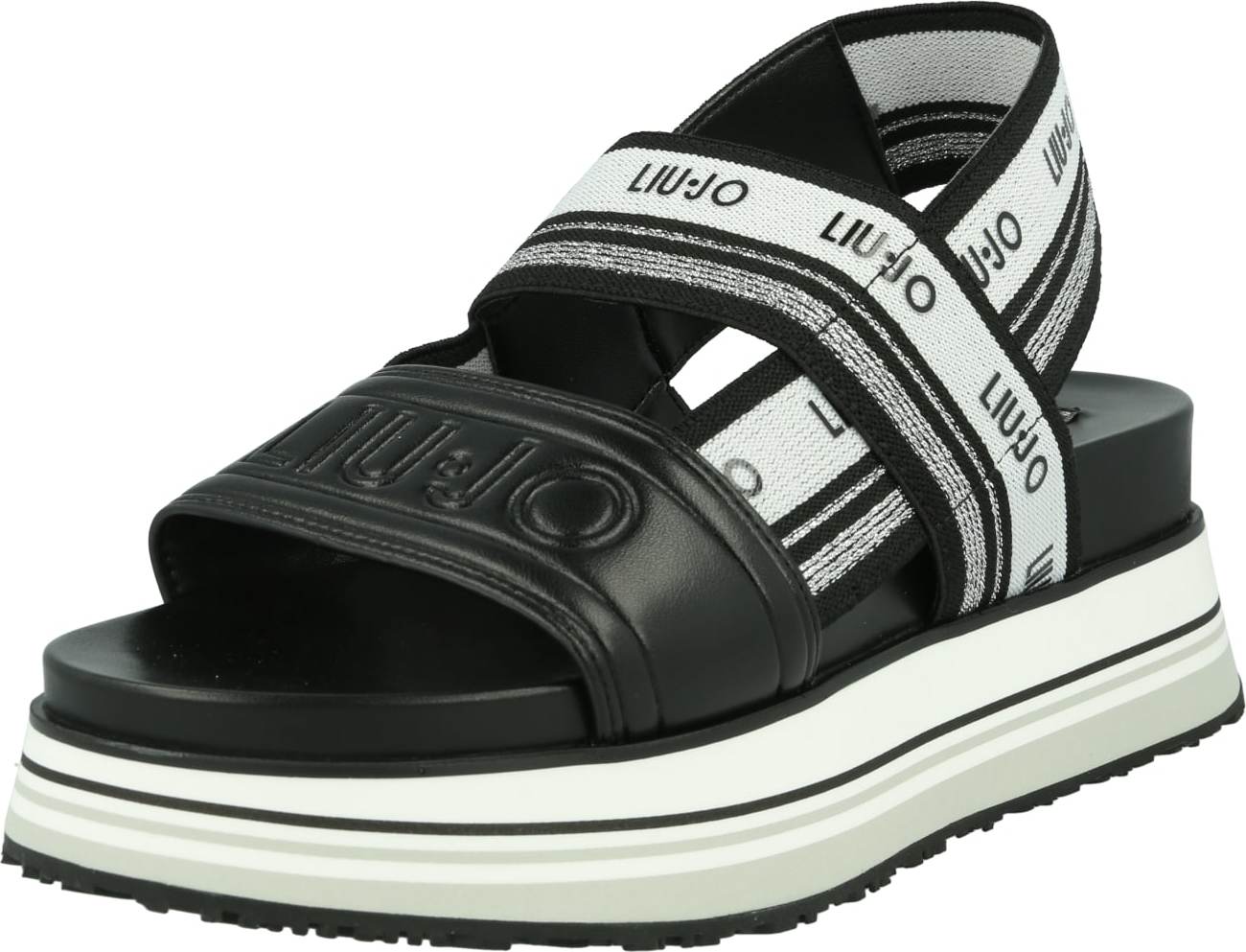 Liu Jo Páskové sandály černá / bílá