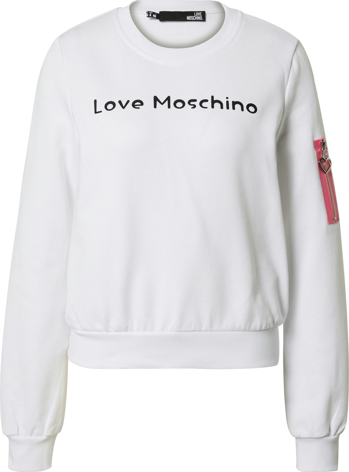 Love Moschino Mikina 'FELPA' pink / černá / bílá