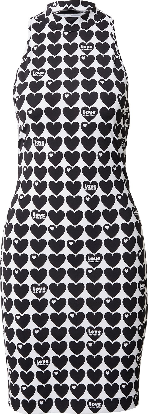 Love Moschino Šaty 'ABITO' černá / bílá