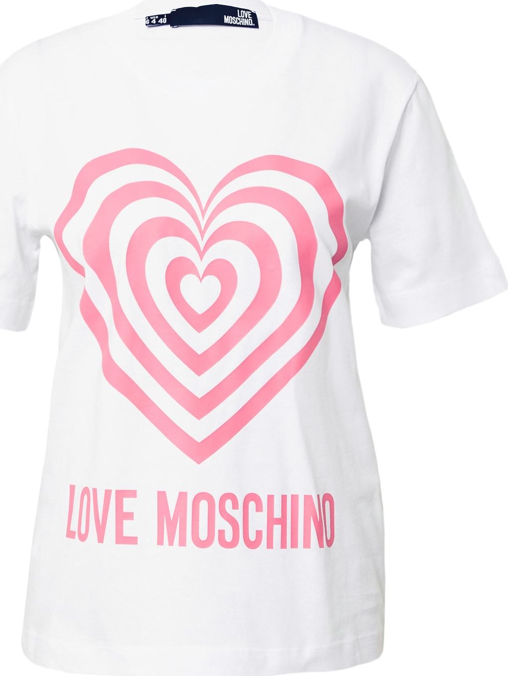 Love Moschino Tričko pink / bílá