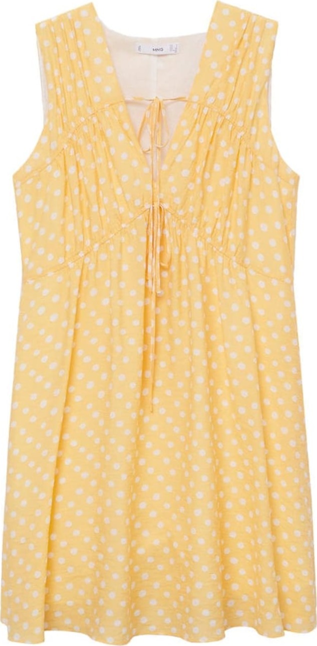 MANGO Letní šaty 'Mina' žlutá / bílá
