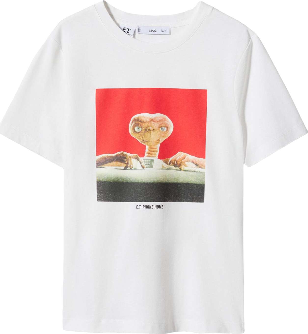 MANGO Tričko 'ETROJO' písková / zelená / červená / bílá