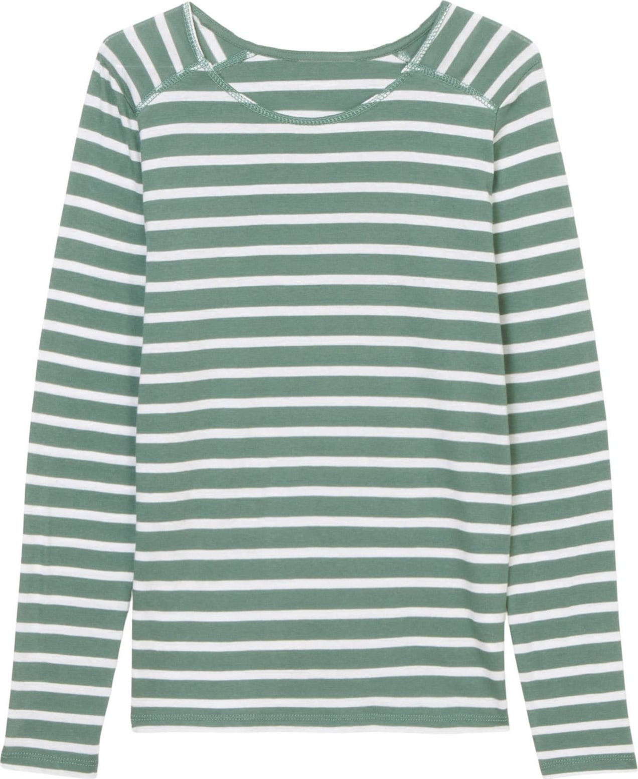 Marc O'Polo DENIM Tričko zelená / bílá