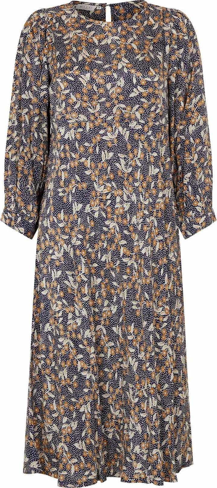 Masai Šaty 'Nukai' tmavě modrá / pastelově oranžová / bílá