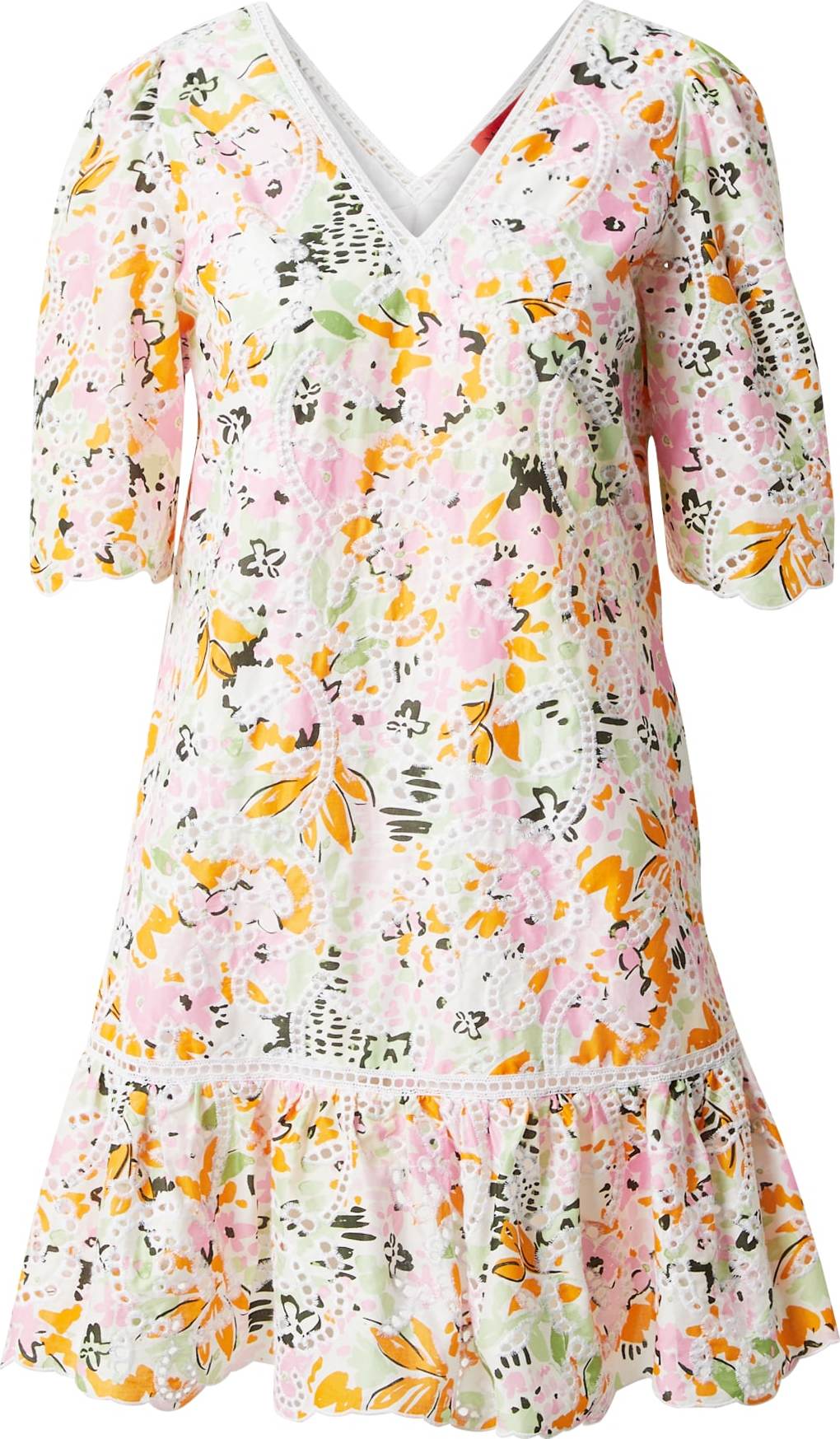 MAX&Co. Šaty 'GARDONE' žlutá / růžová / černá / bílá