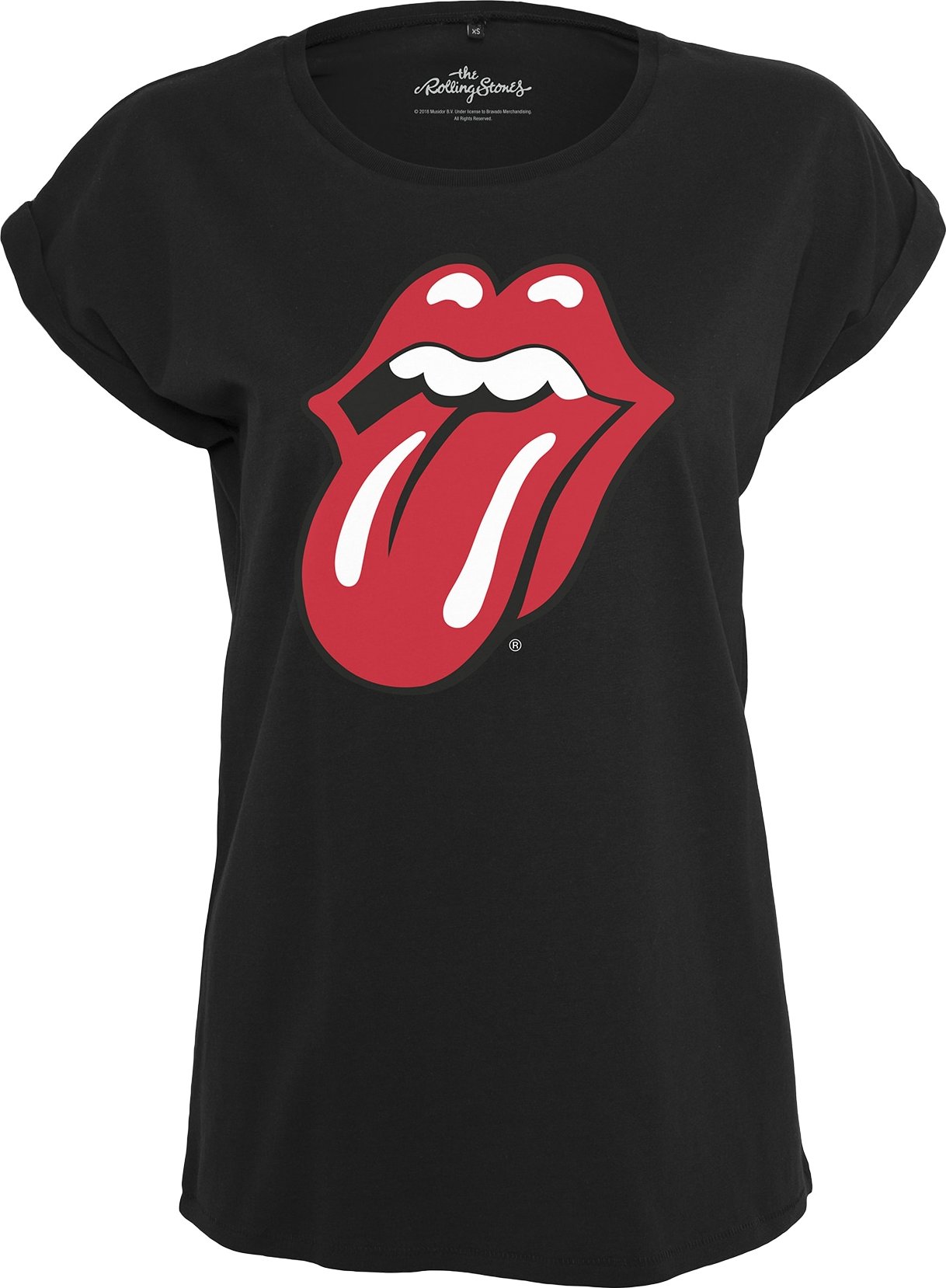 Merchcode Tričko 'Rolling Stones Tongue' červená / černá / bílá
