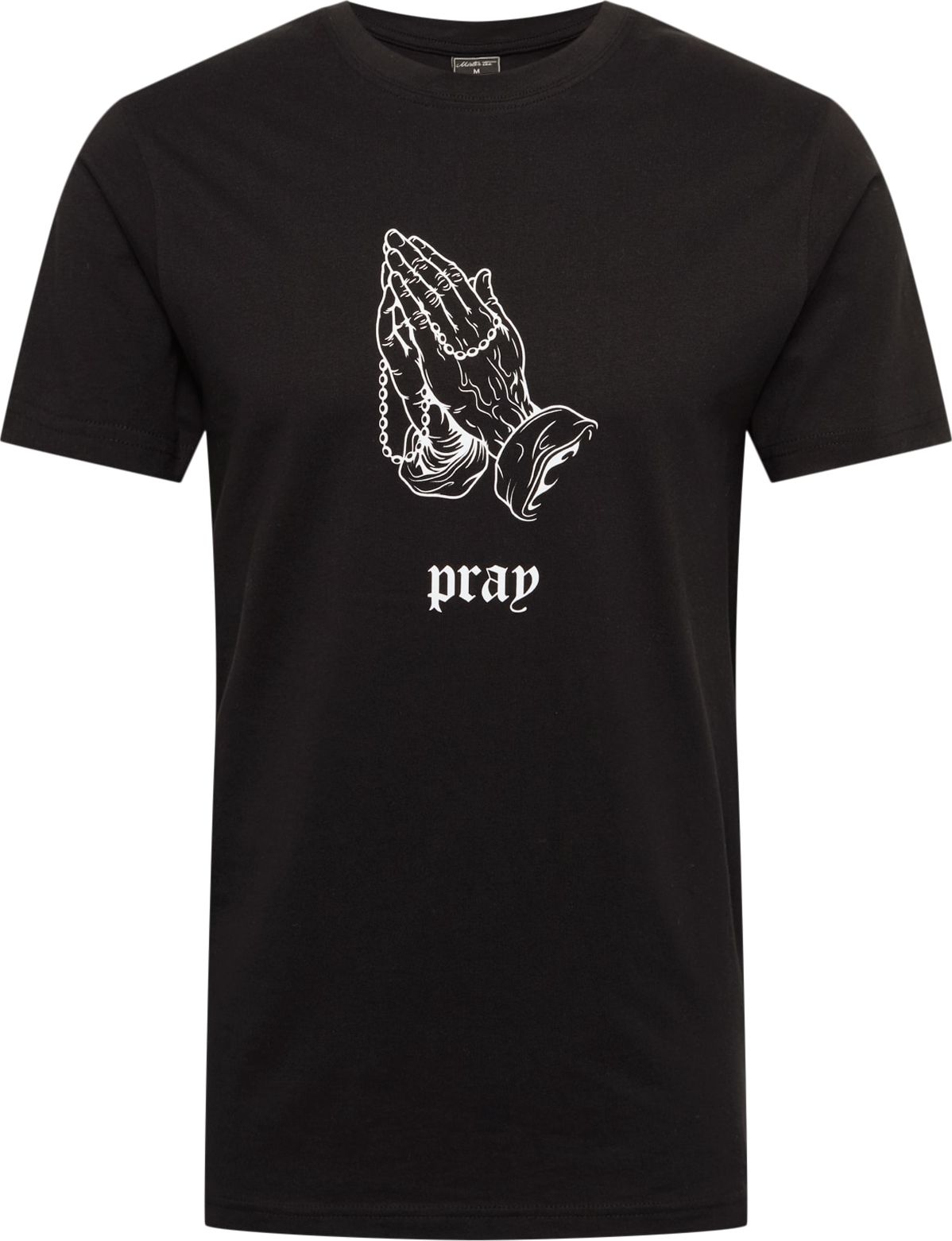 Mister Tee Tričko 'Pray' černá / bílá