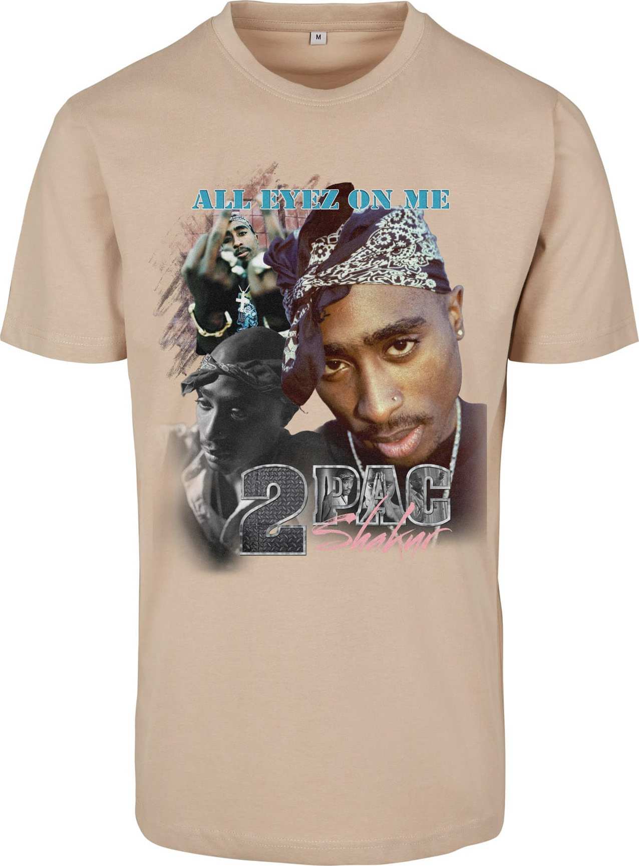 Mister Tee Tričko 'Tupac' béžová / mix barev