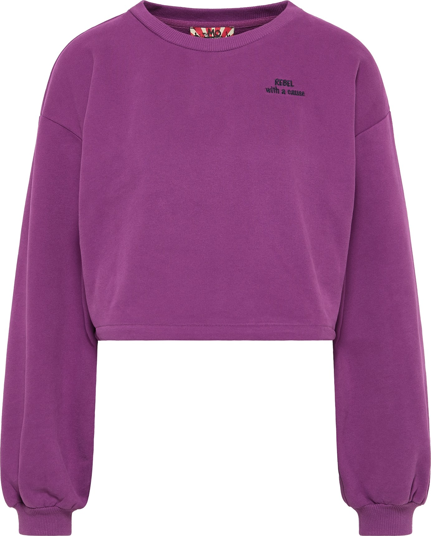 myMo ROCKS Mikina tmavě fialová / černá