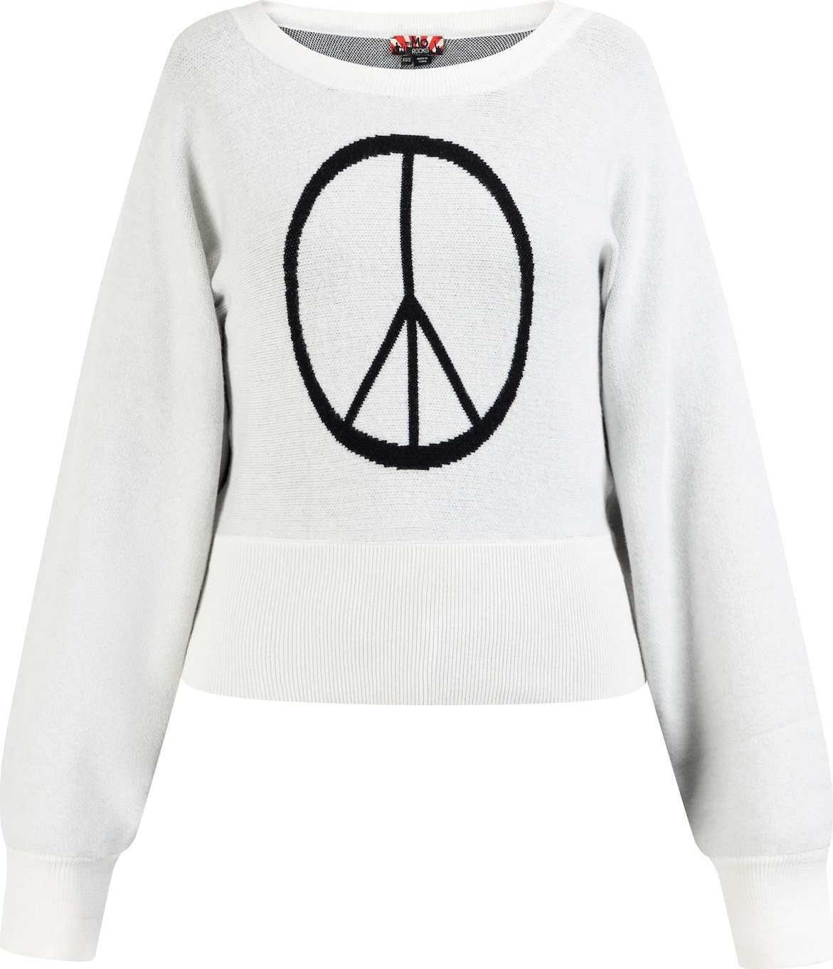 myMo ROCKS Svetr 'Nolie' černá / bílá