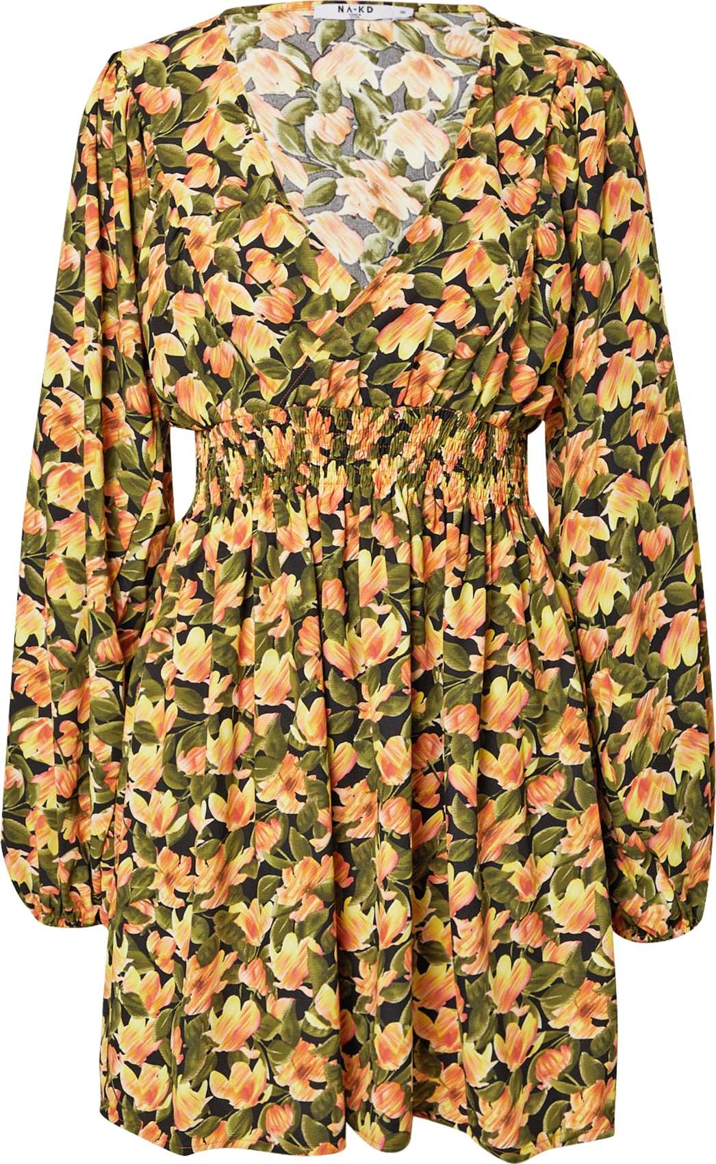 NA-KD Šaty žlutá / olivová / lososová / černá