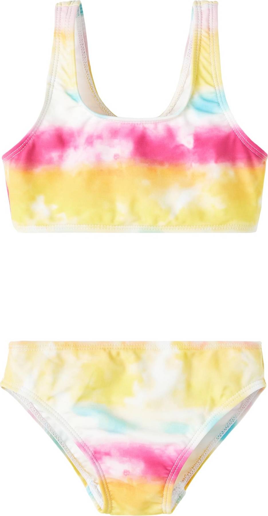 NAME IT Plavky 'Zambra' tyrkysová / žlutá / pink / bílá