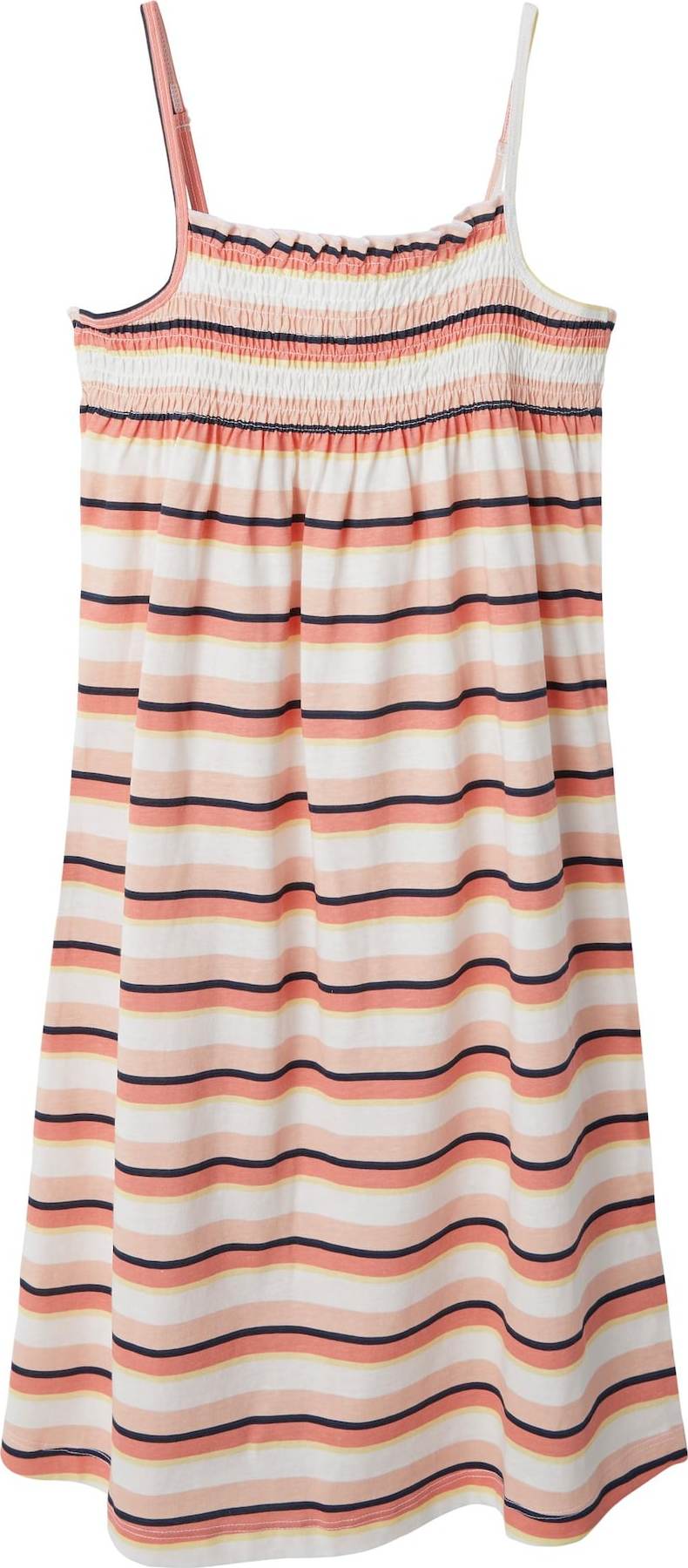 NAME IT Šaty 'Fetrine' broskvová / černá / bílá