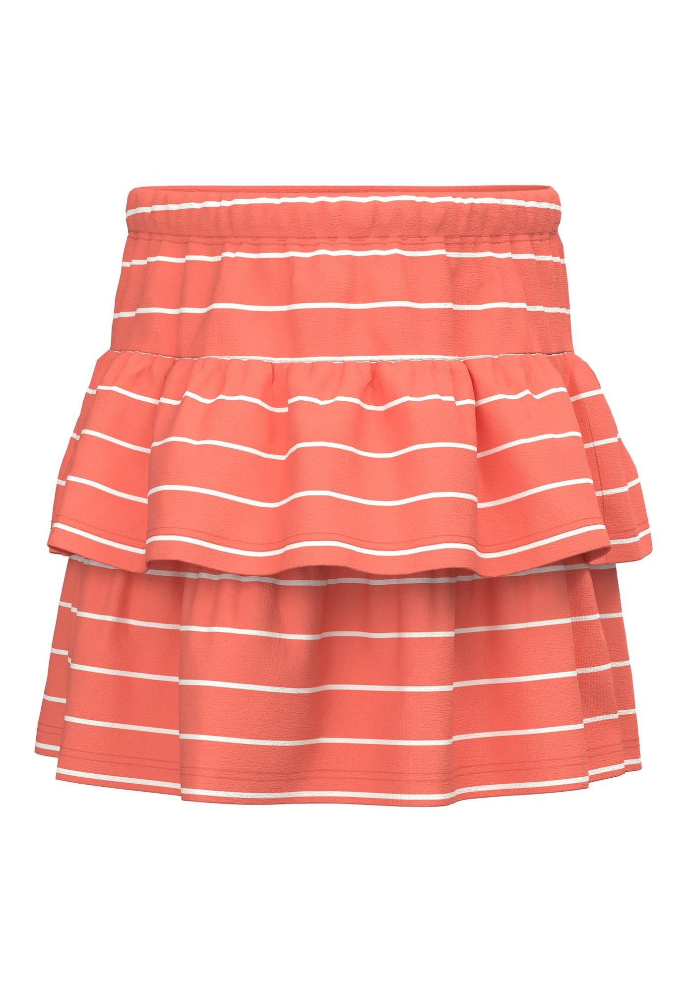 NAME IT Sukně 'VAMAJA' korálová / bílá