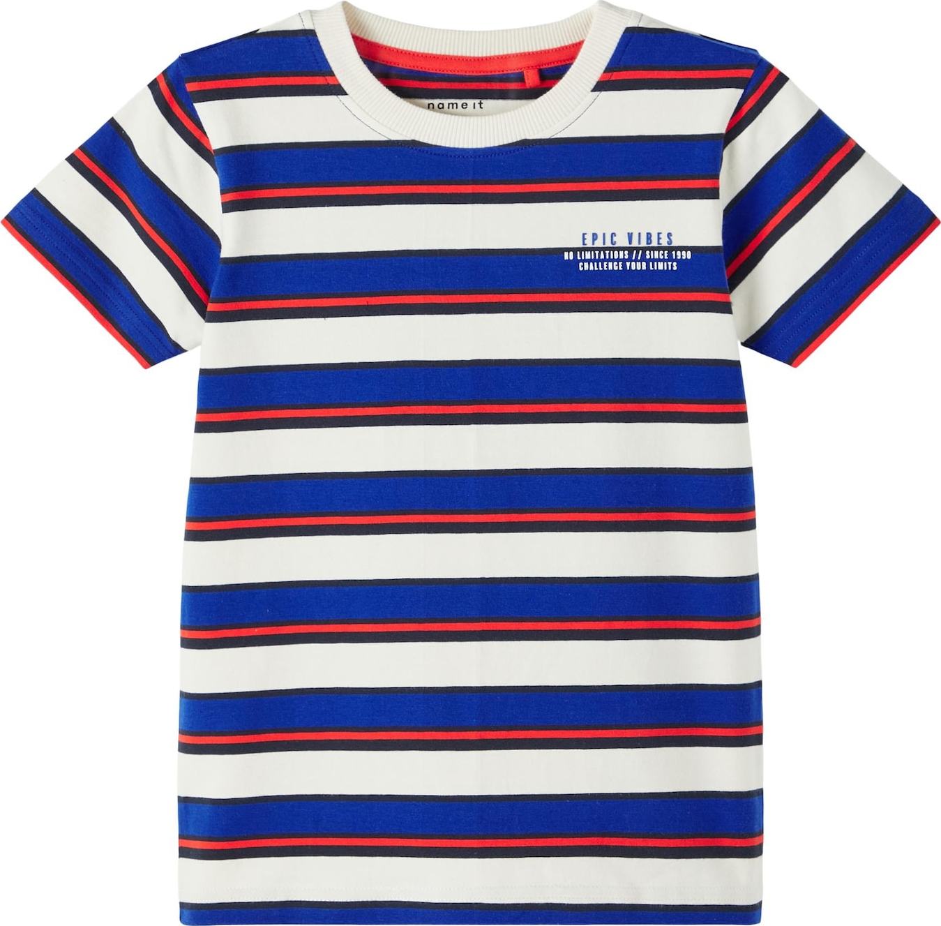 NAME IT Tričko 'BADS' modrá / noční modrá / červená / bílá
