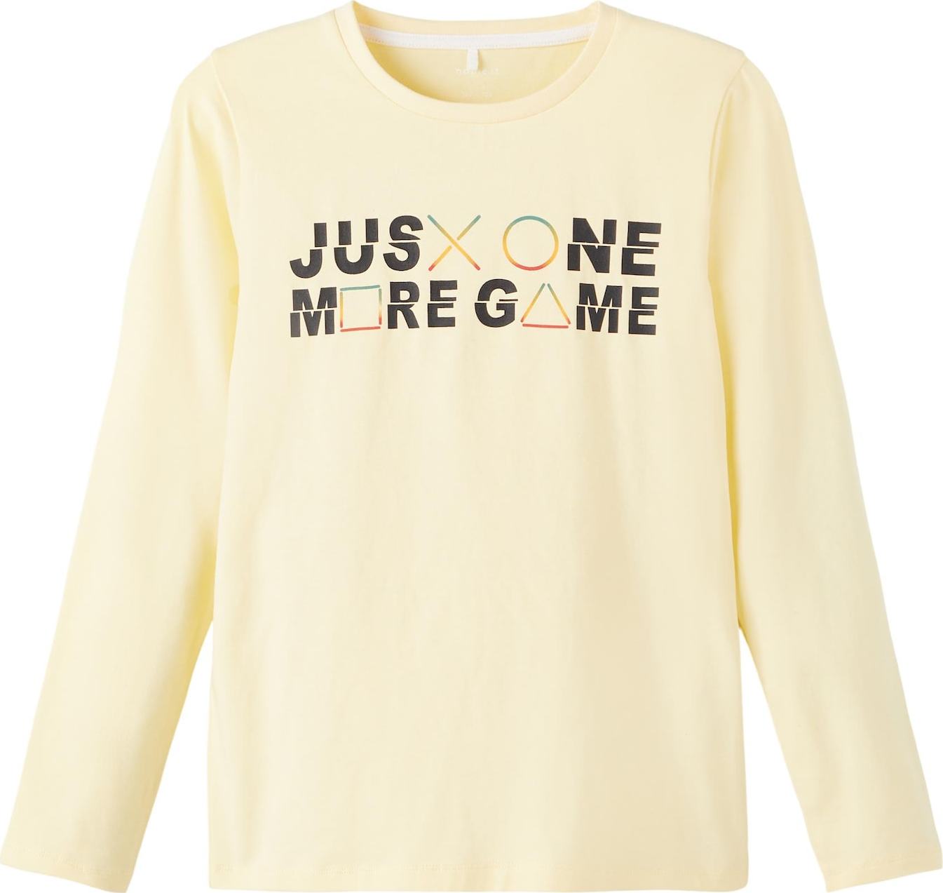 NAME IT Tričko 'Bamas' světle žlutá / mix barev / černá