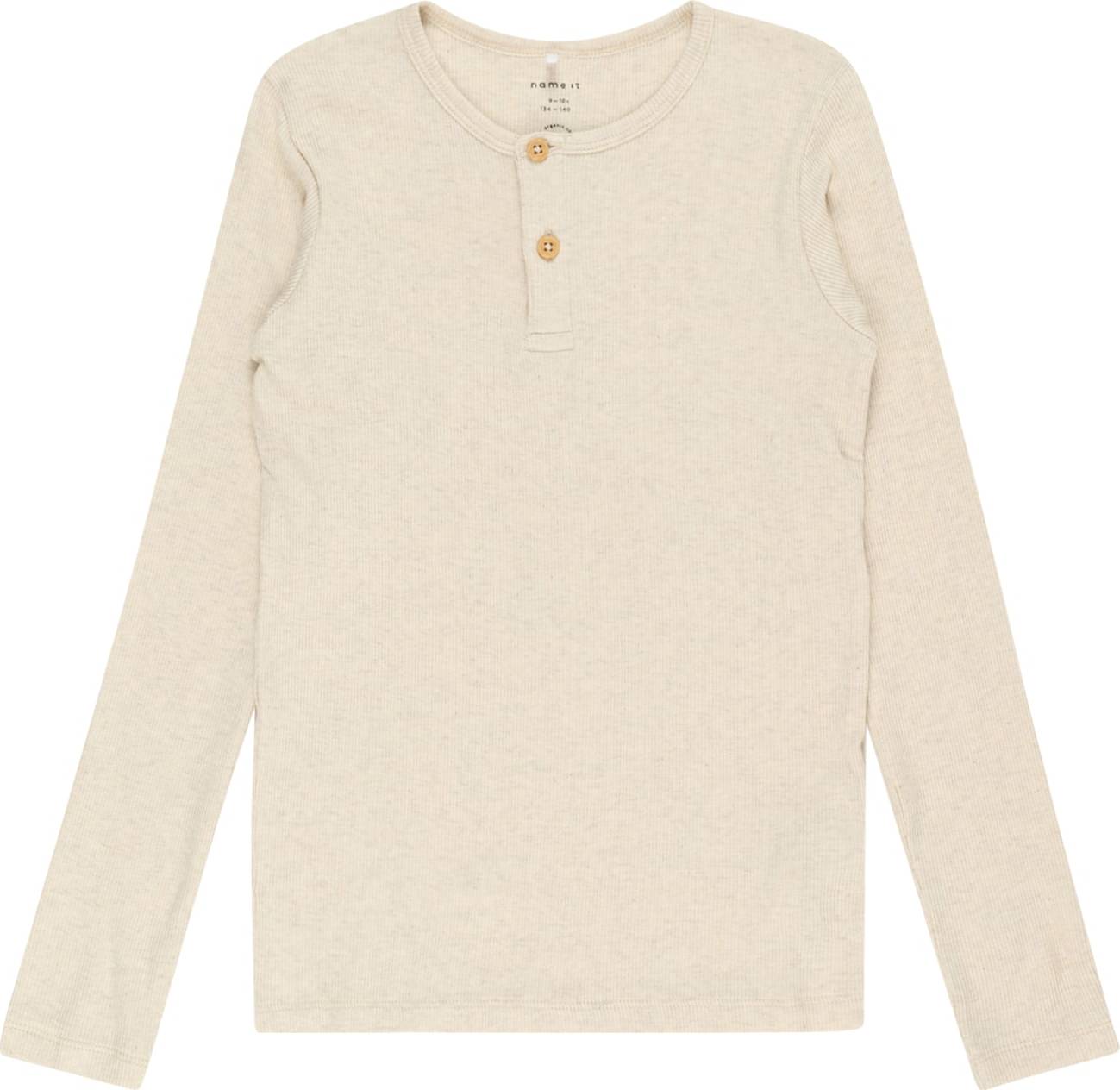NAME IT Tričko 'Kab' béžový melír