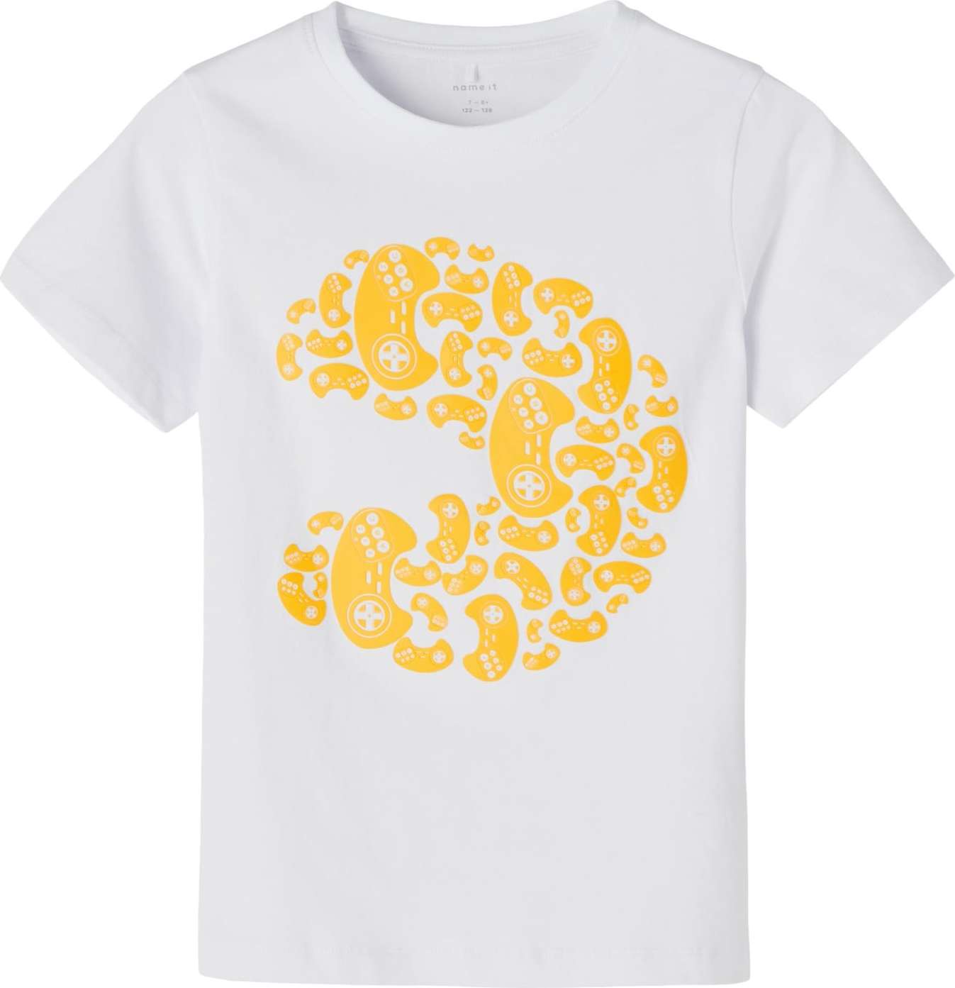 NAME IT Tričko 'Pac Man' medová / bílá