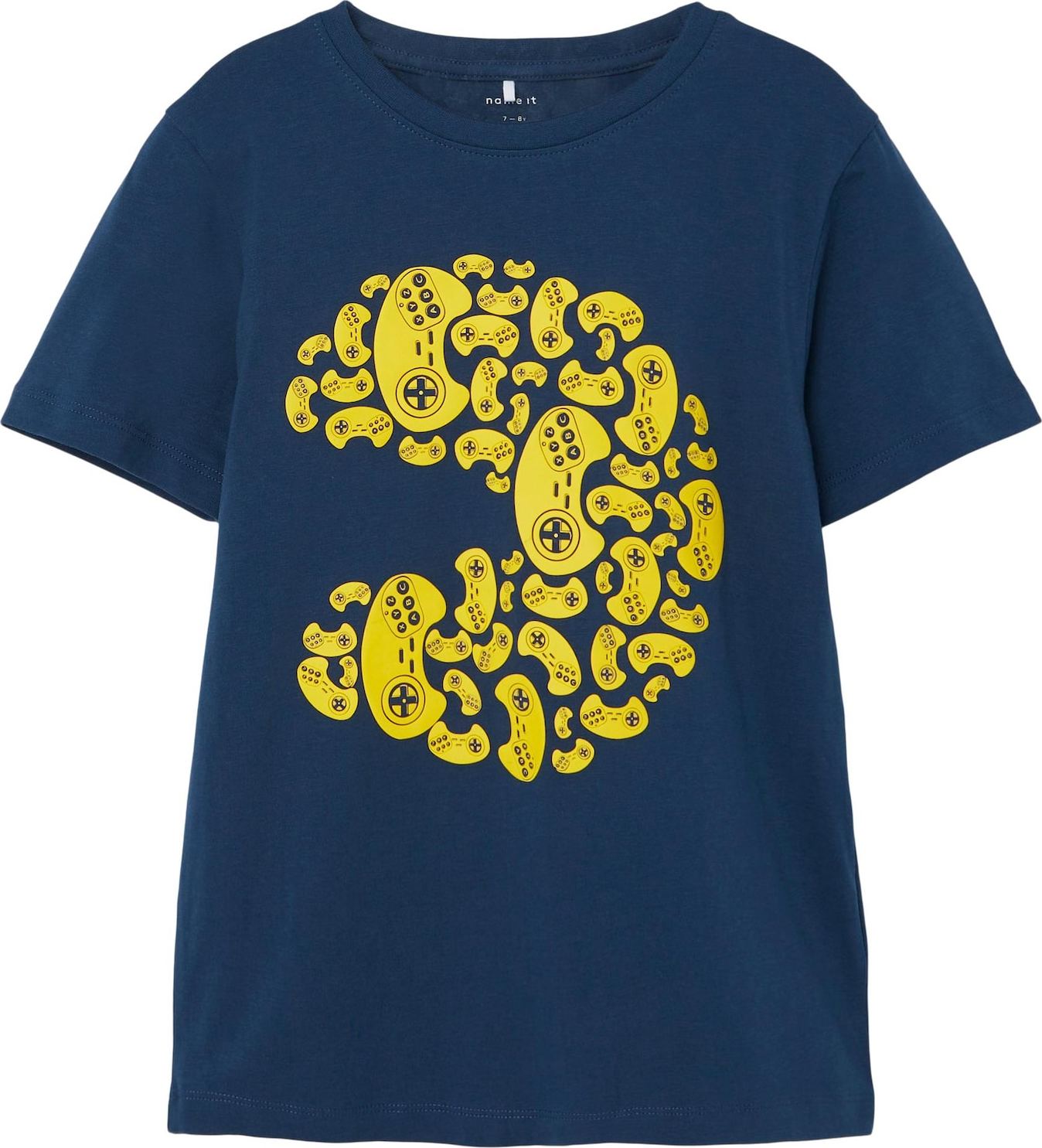 NAME IT Tričko 'Pac Man' námořnická modř / žlutá