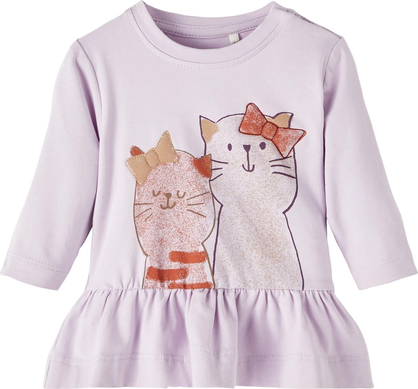 NAME IT Tričko 'Sanna' písková / pastelová fialová / oranžová / tmavě červená