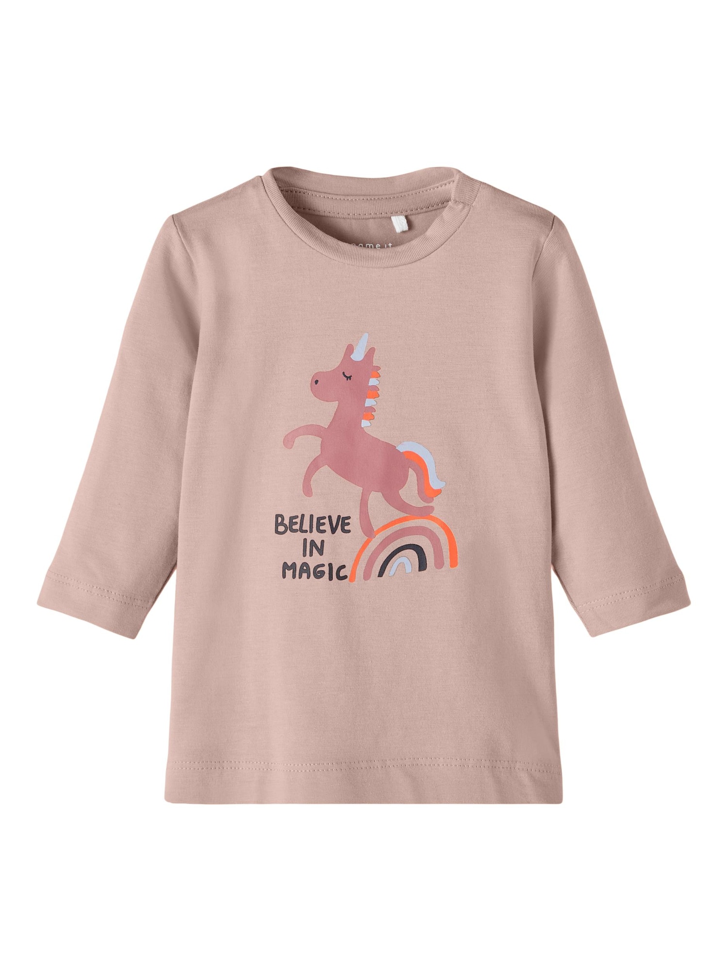 NAME IT Tričko 'Thya' pudrová / starorůžová / černá