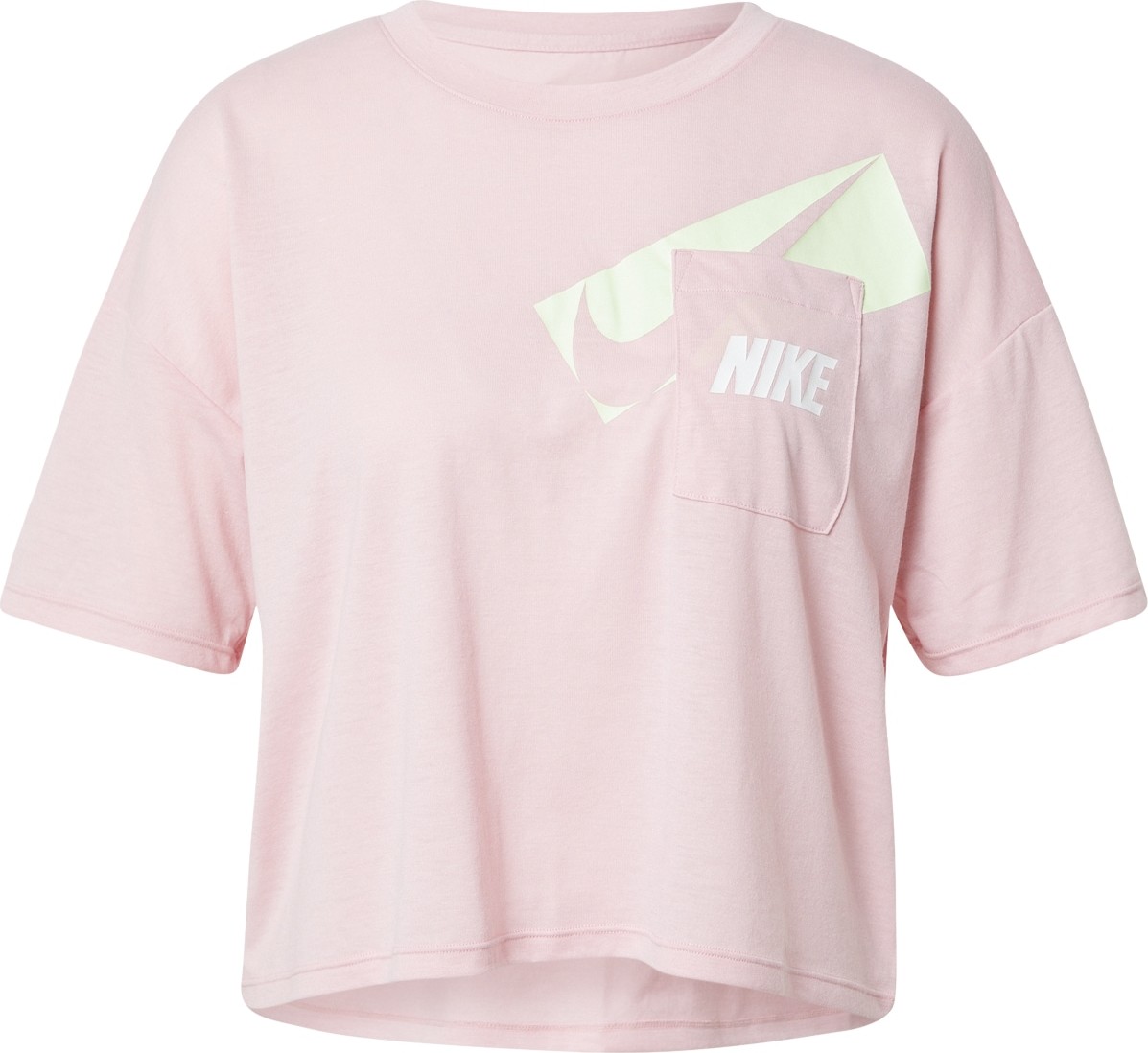 NIKE Funkční tričko světle žlutá / růžová / bílá