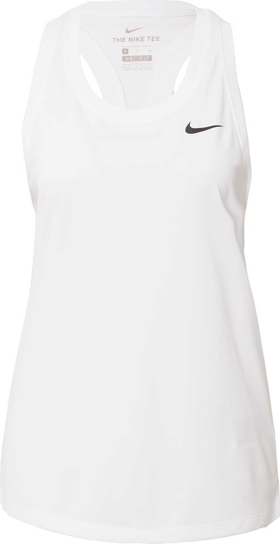 NIKE Funkční tričko černá / bílá